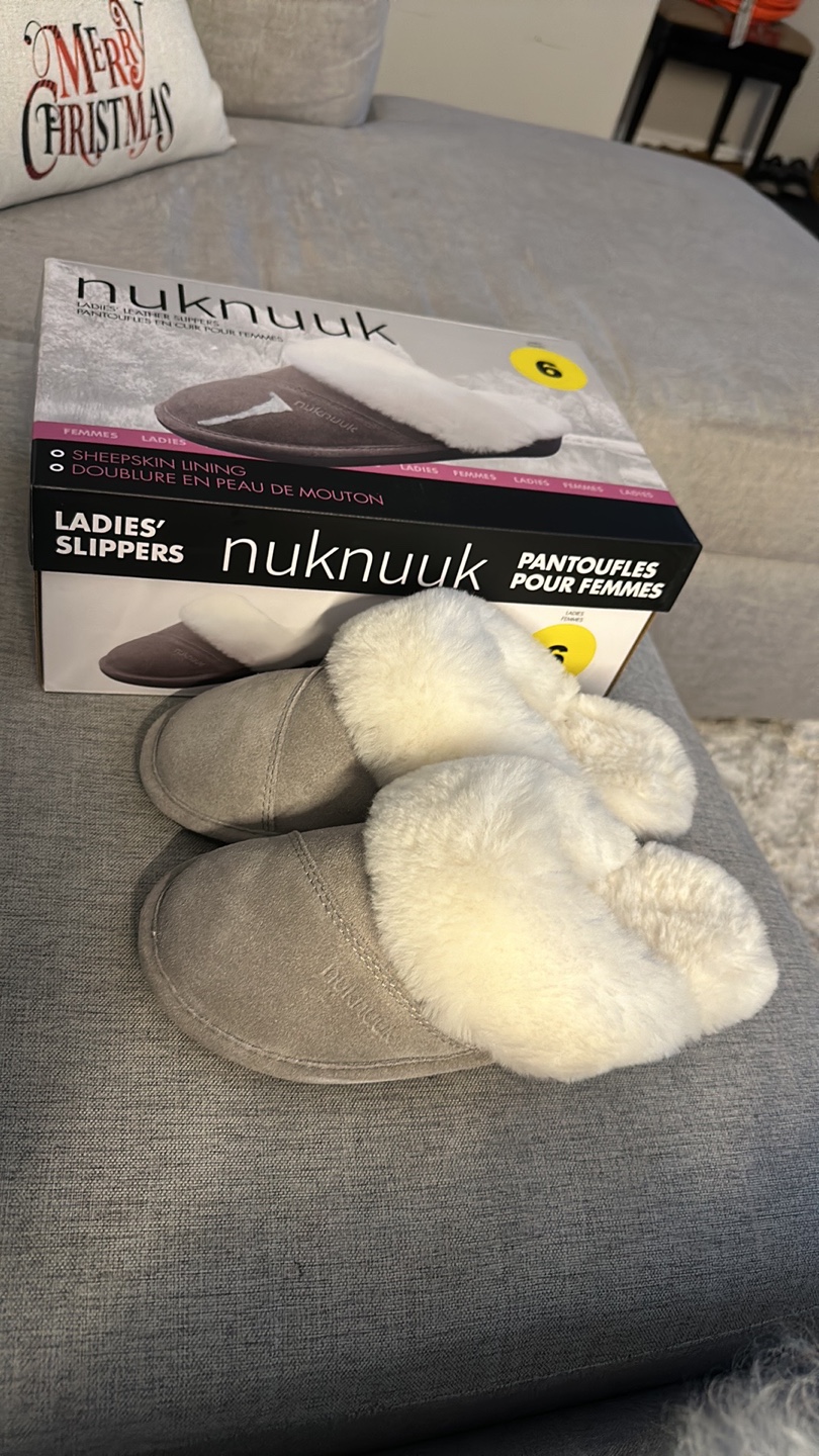 Nuknuuk Ladies' Grey Slippers Size 6 - photo 5