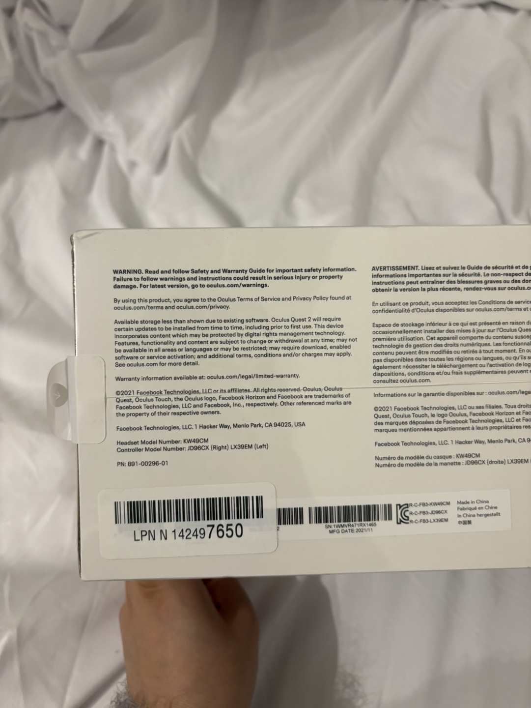 (Unopened) Oculus Quest 2 128 GB VR Headset #ThriftyPicks - photo 3