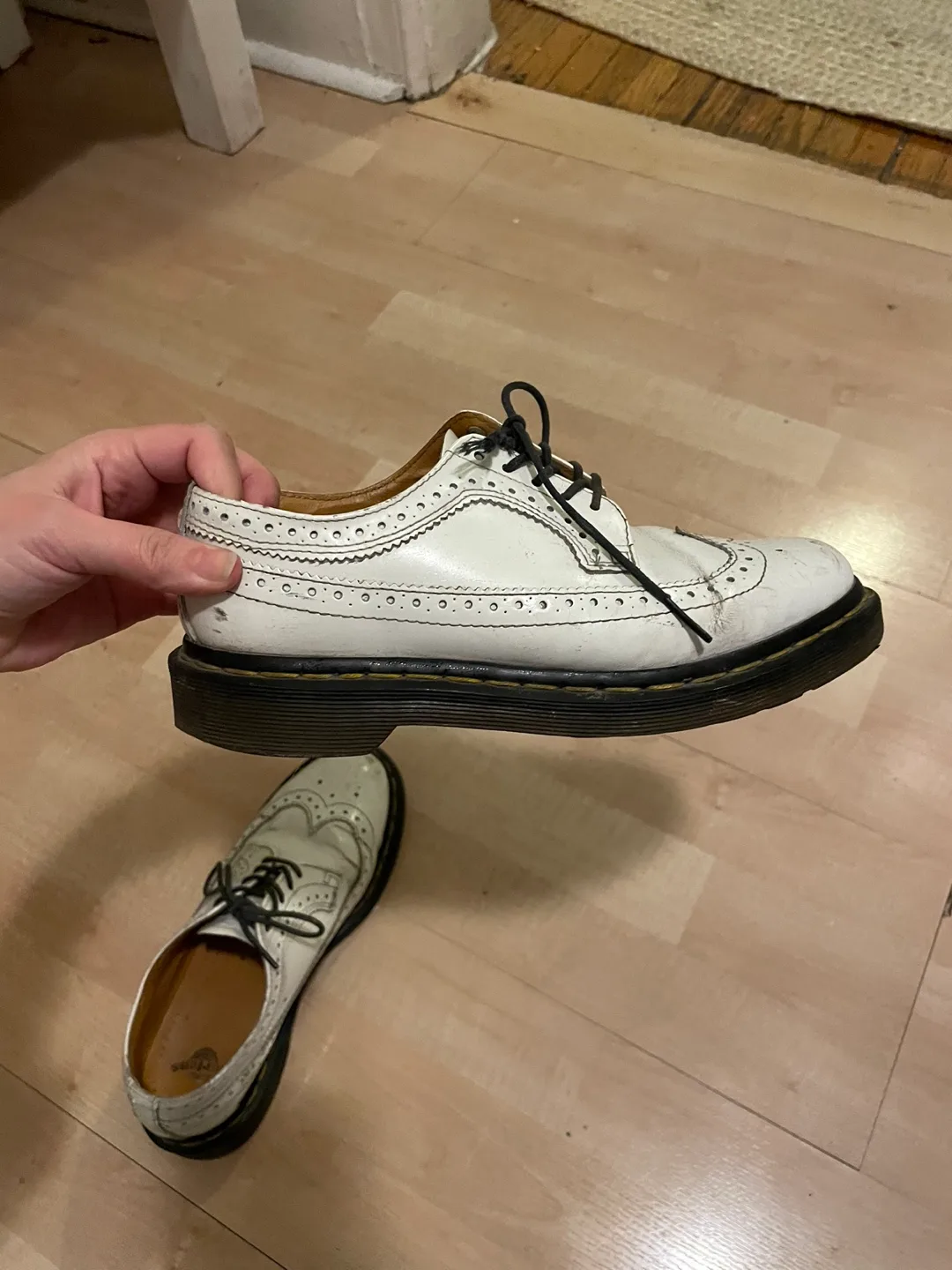 Vintage Dr. Martens White Wingtip Oxfords thumbnail