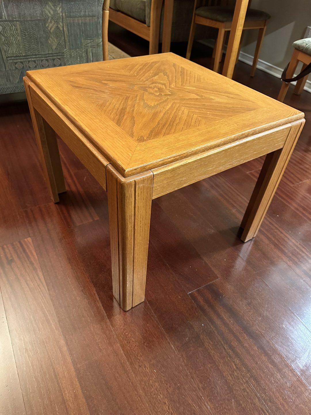 Square Wooden End Table