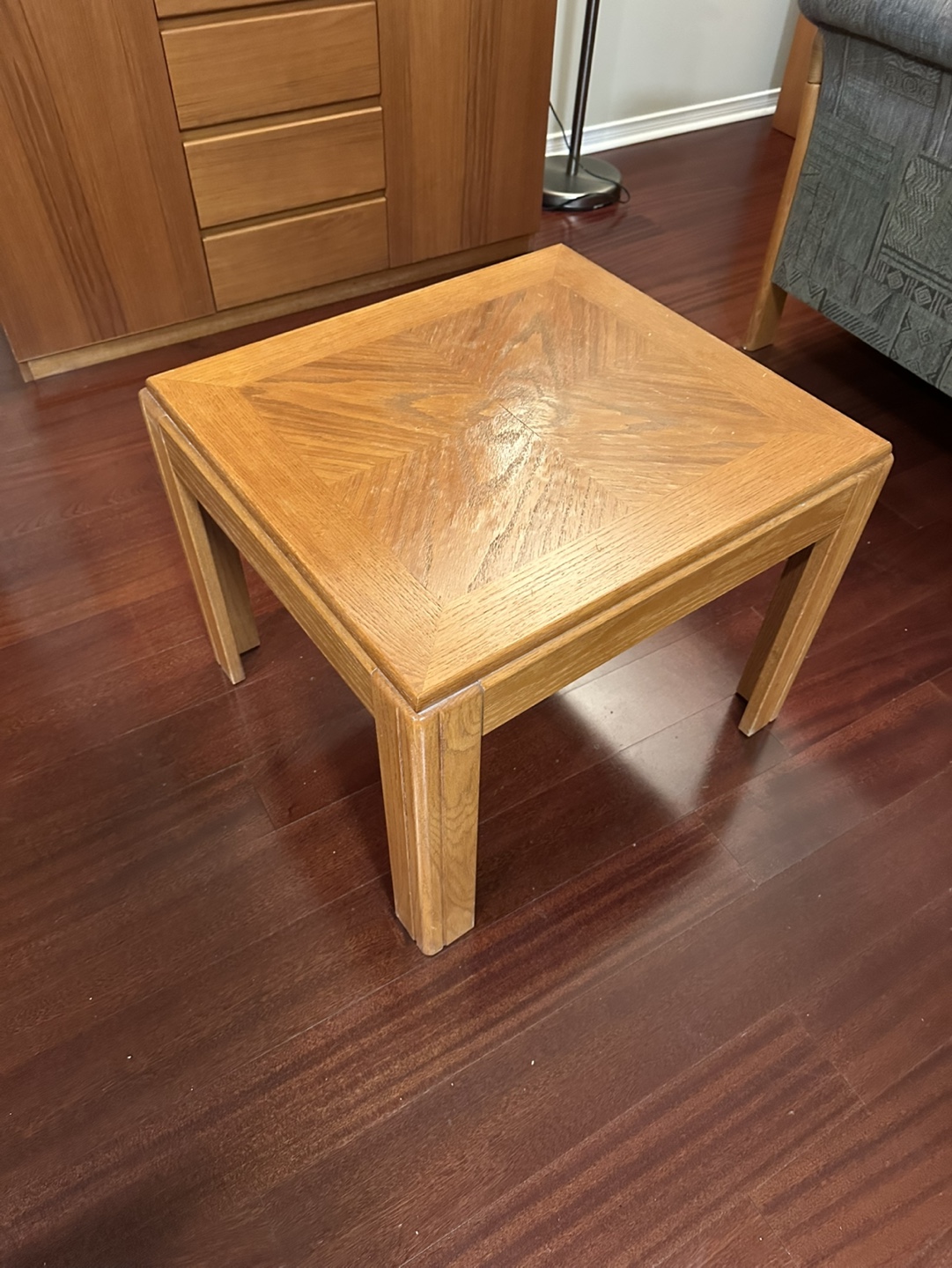 Square Wooden End Table - photo 3