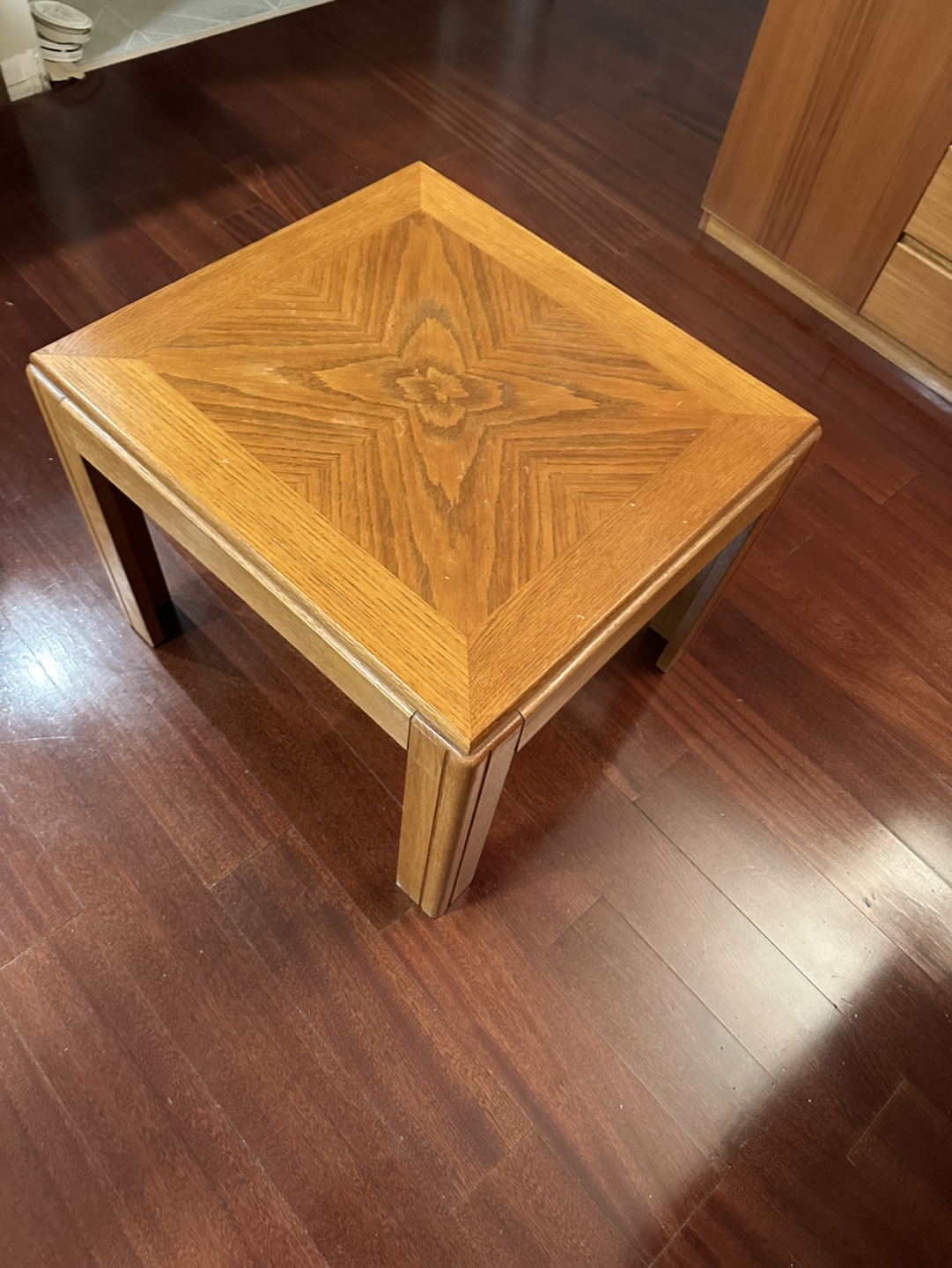 Square Wooden End Table - photo 2