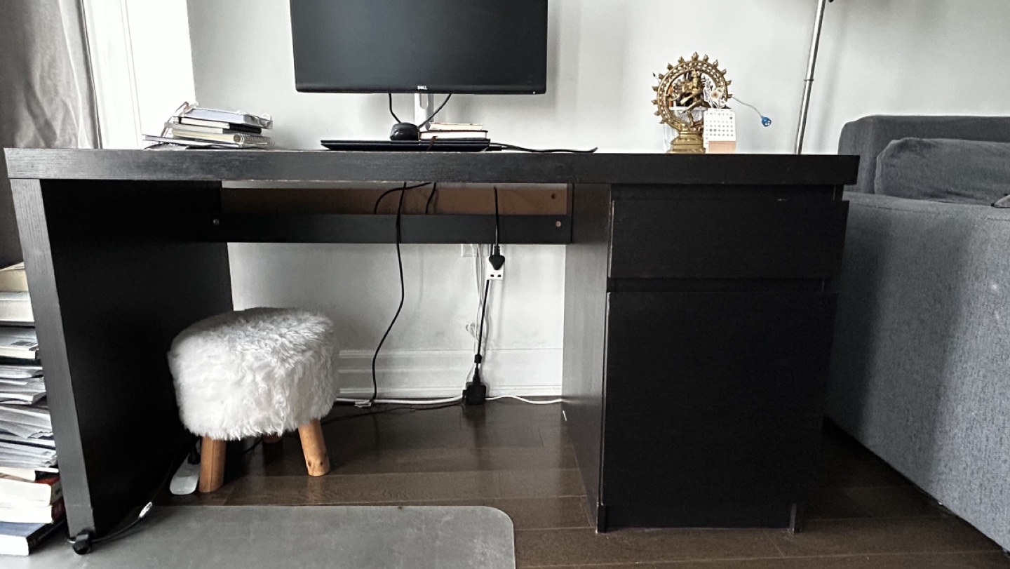 Moving sale - Black IKEA Desk with Drawer