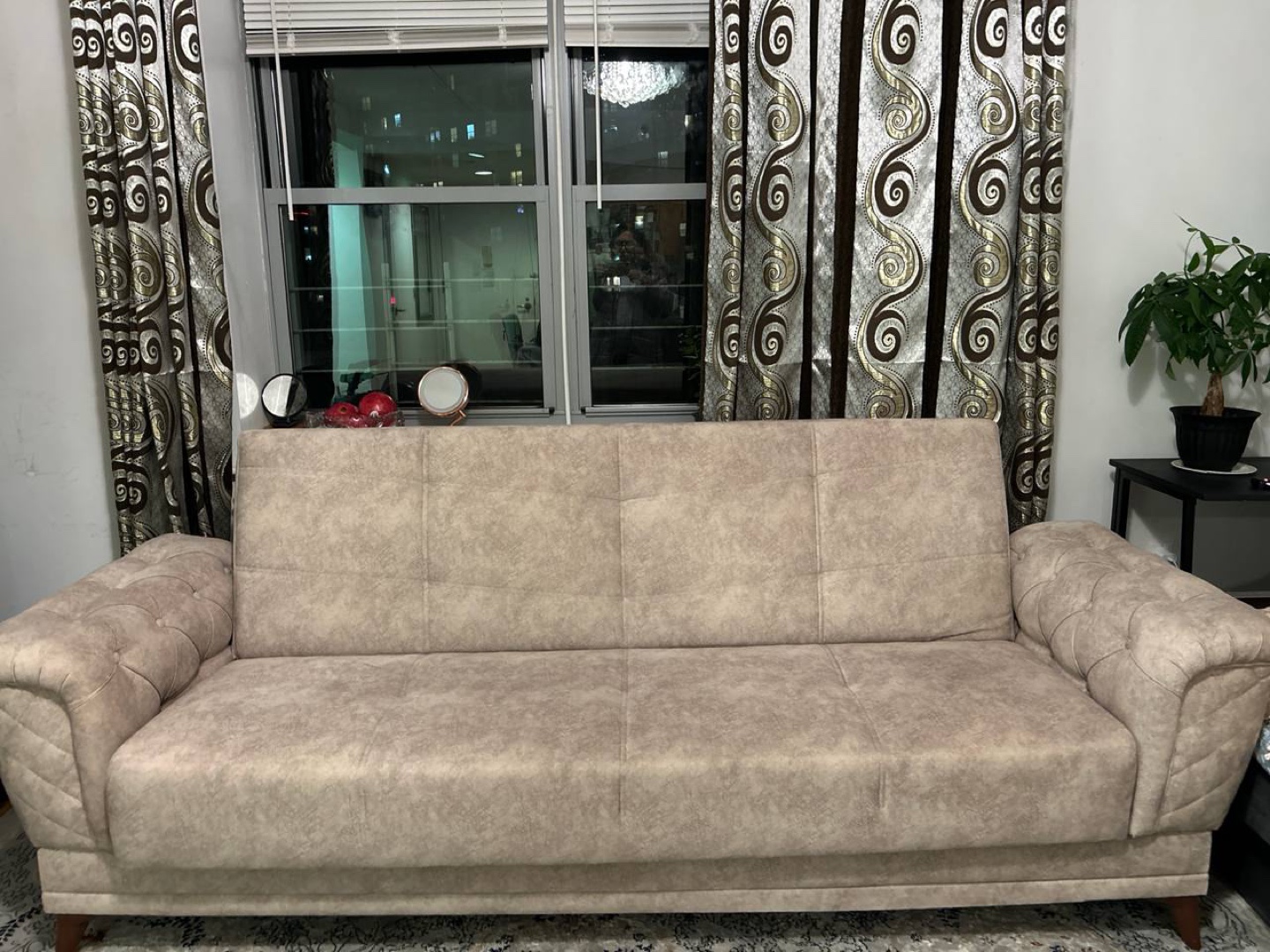 Beige Sofa Bed - photo 2