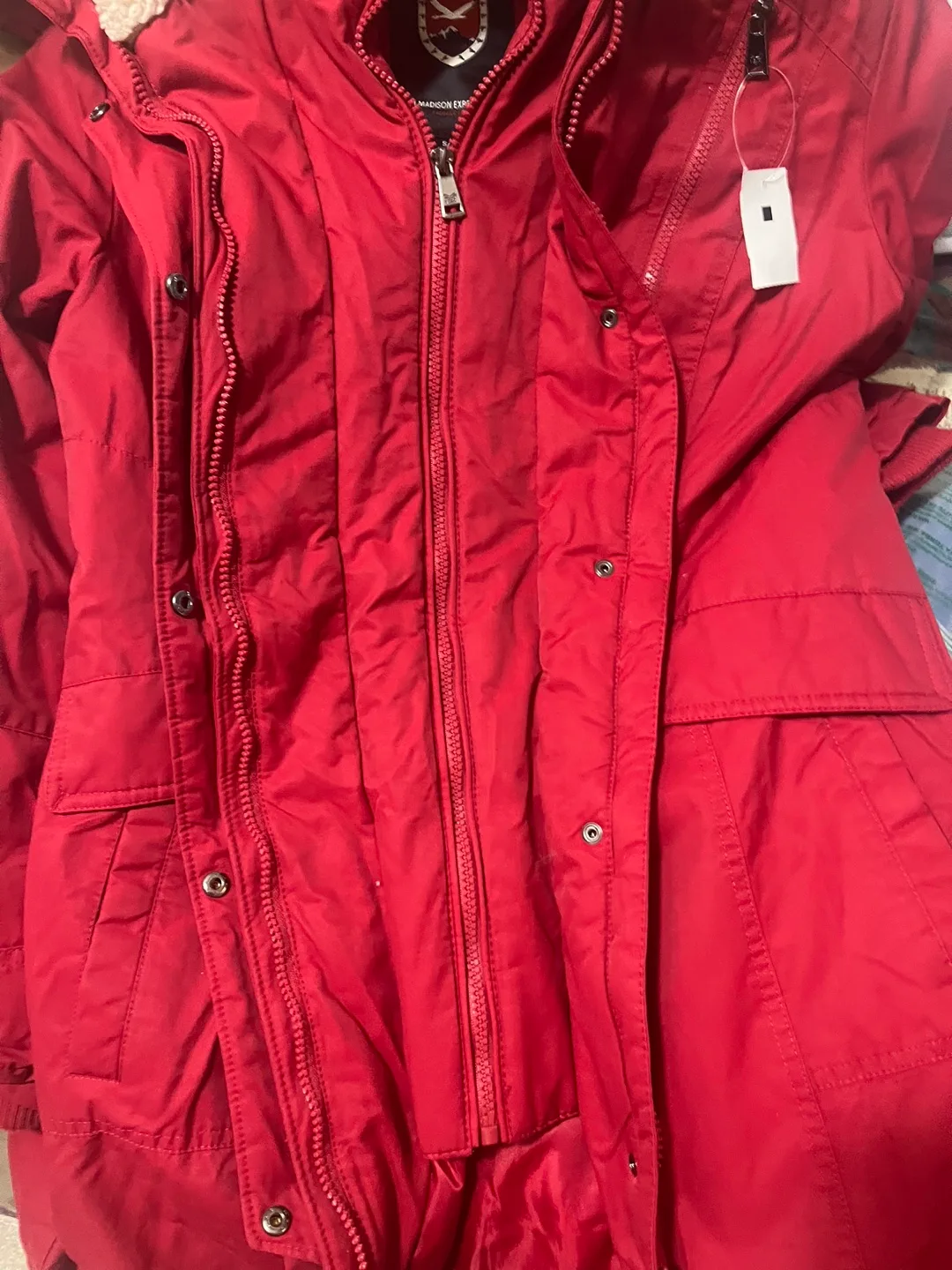 1 Madison expedition Women's Parka Jacket, Red sz S image indicator(7)
