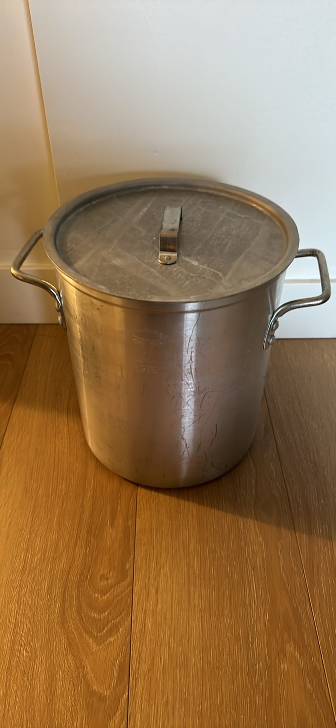 Large Stainless Aluminum Pot with Lid