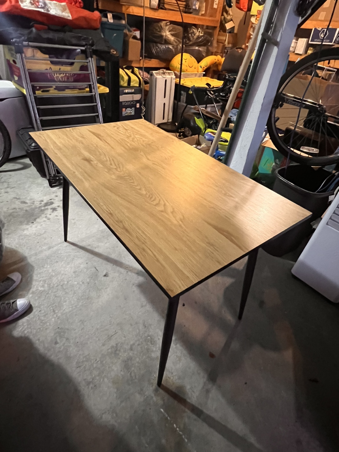 Dining table with black legs