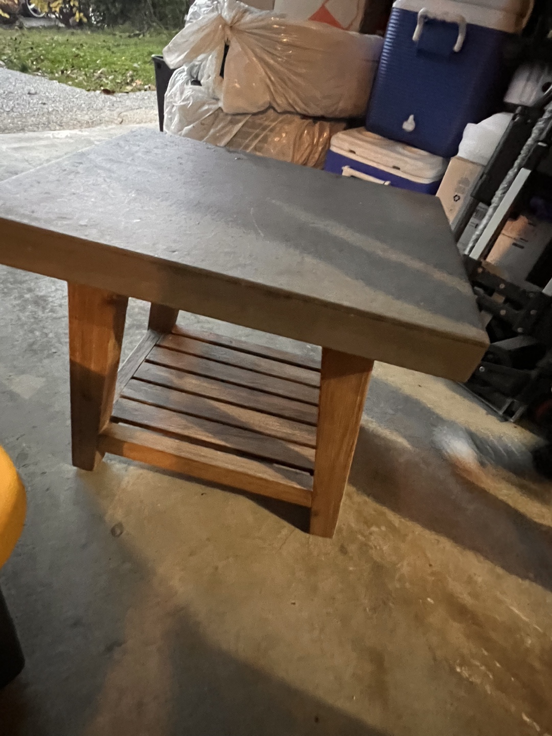 Concrete and Wood Side Table - photo 3