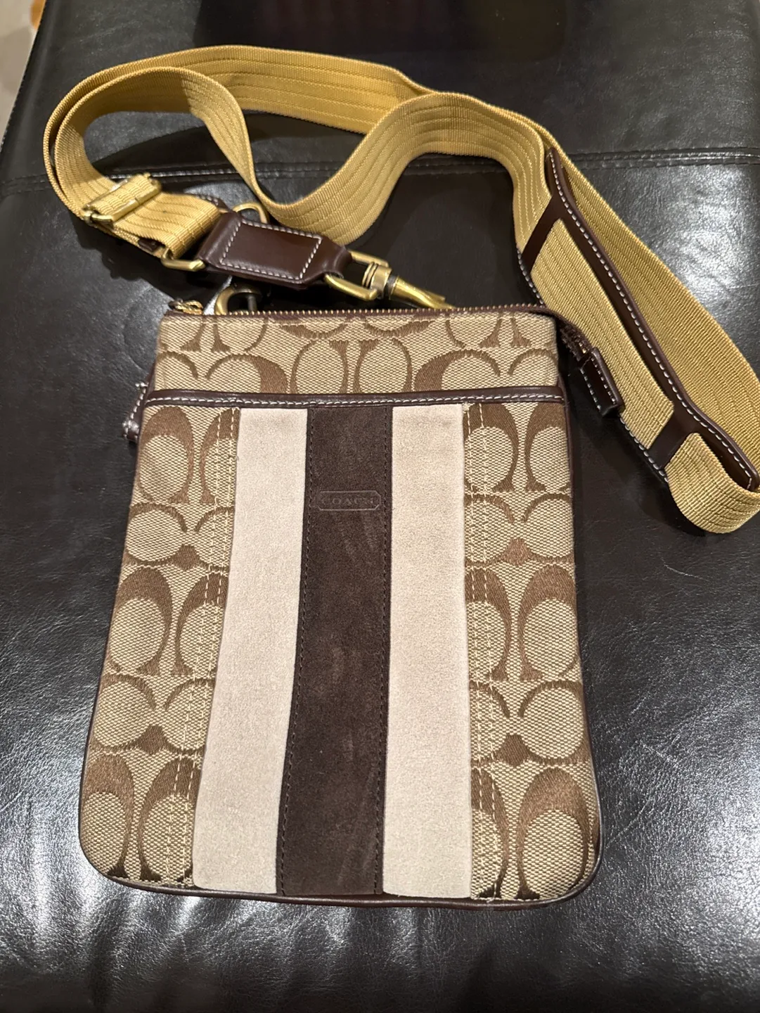 Coach Signature Stripe Crossbody Bag thumbnail