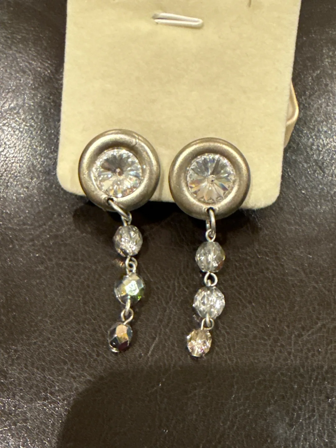 Silver Tone Dangle Earrings thumbnail