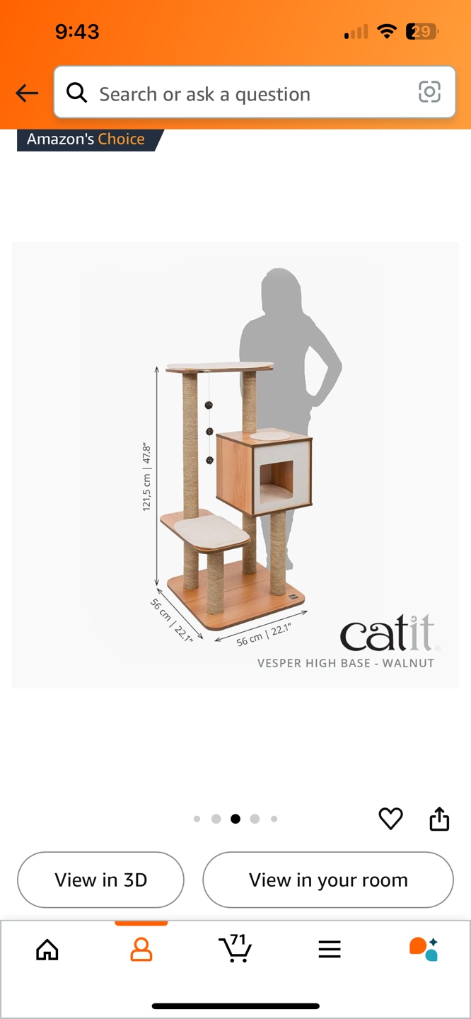Catit Vesper Cat Tree - Walnut - photo 2