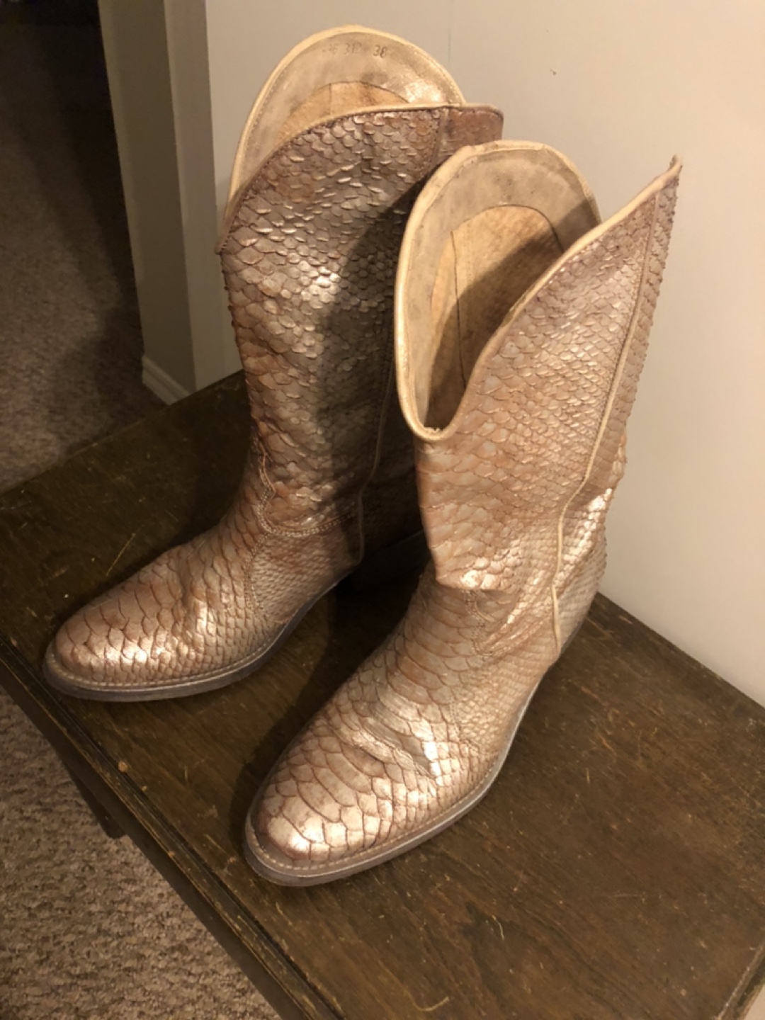 Brown Snake Skin Cowboy Boots - photo 3