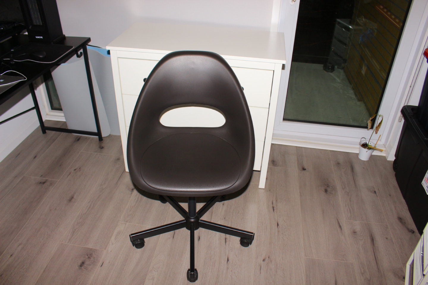 Black Office Chair with Wheels
