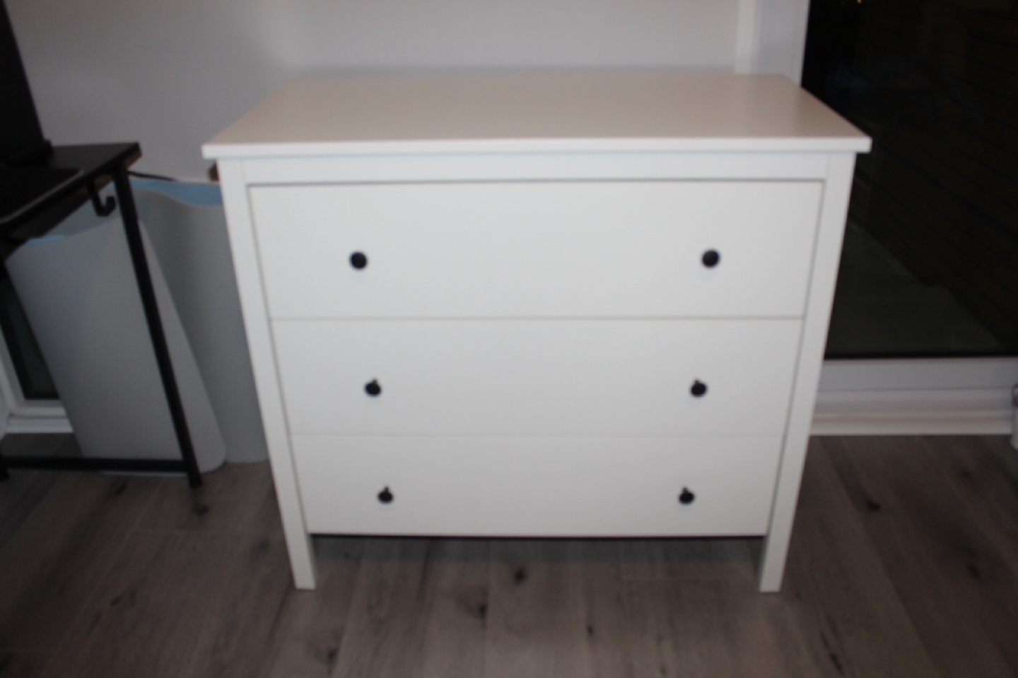 White Three Drawer Dresser