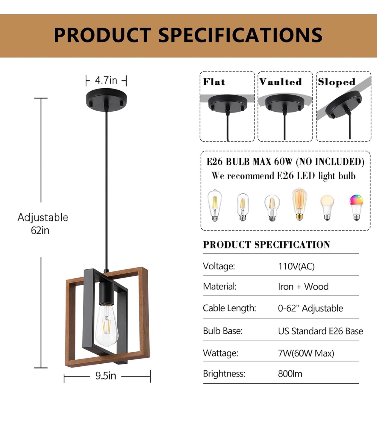 Modern Farmhouse Pendant Light - photo 4