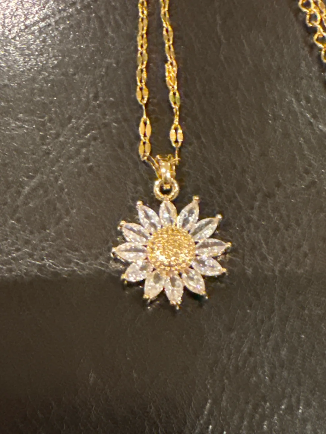 Gold Sunflower Necklace thumbnail