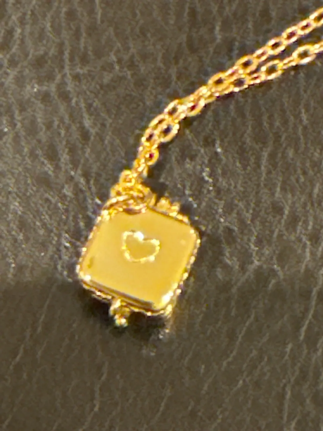 Gold Tone Necklace with Clear and Yellow Stone thumbnail