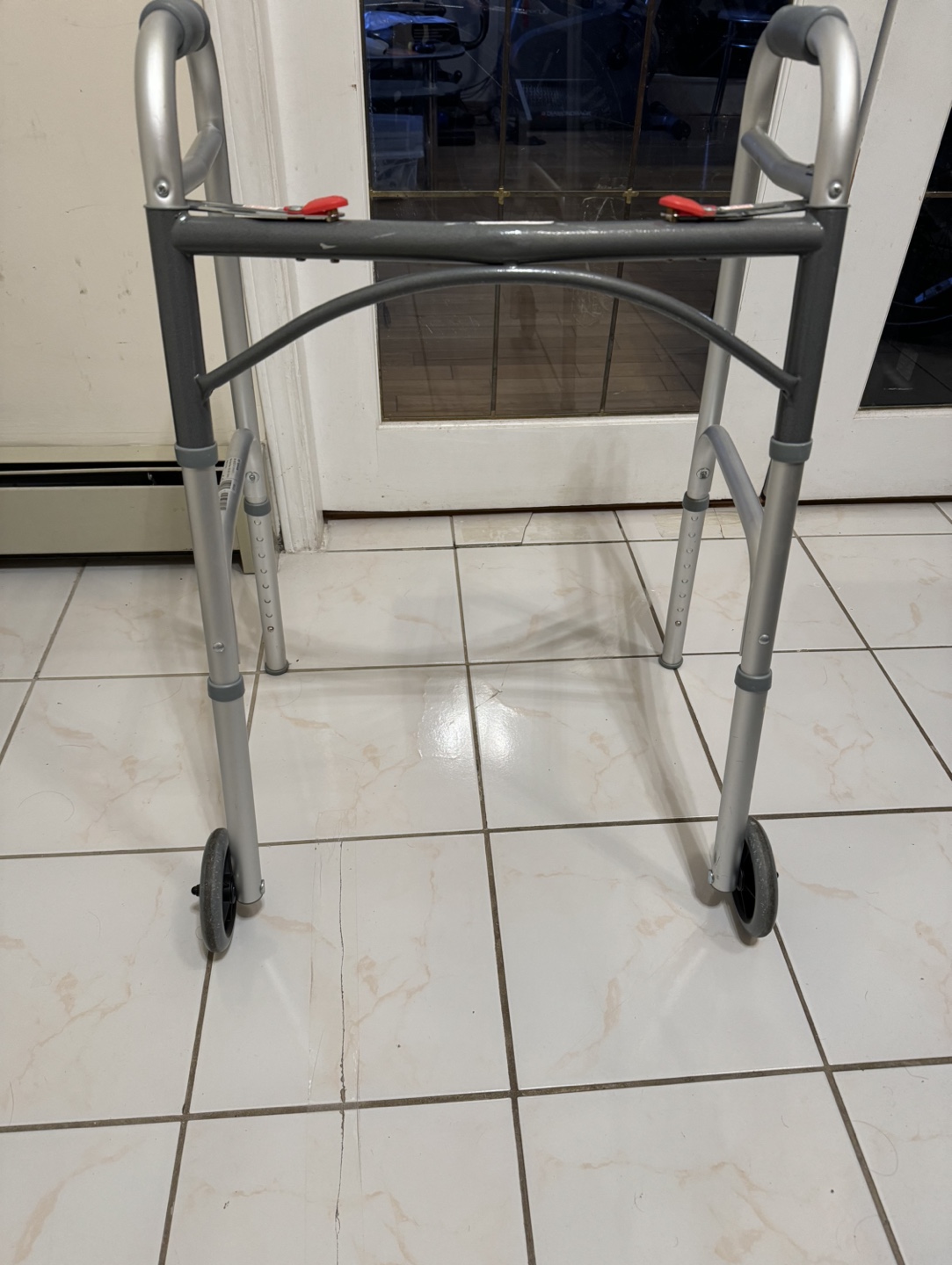 Drive Medical 2-Button Folding Walker with Wheels - photo 2