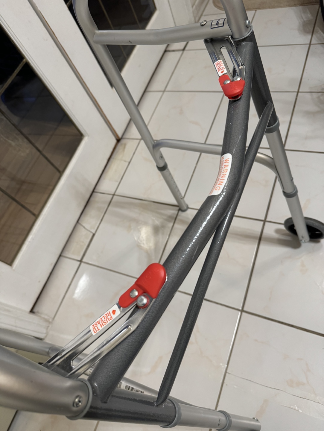 Drive Medical 2-Button Folding Walker with Wheels - photo 3