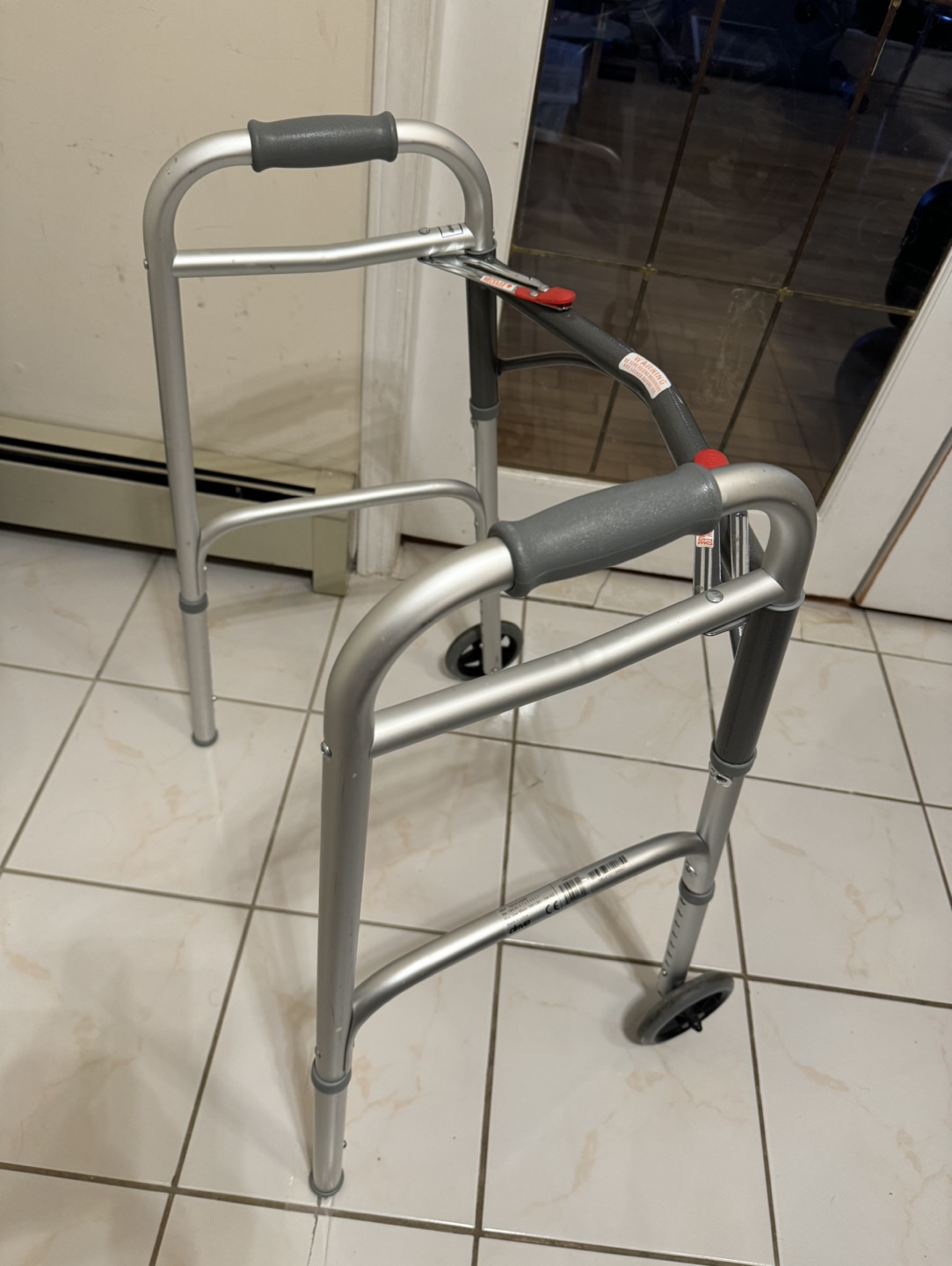 Drive Medical 2-Button Folding Walker with Wheels - photo 4