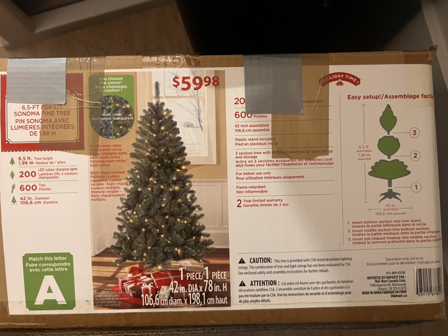 6.5 ft Pre-lit Sonoma Pine Christmas Tree