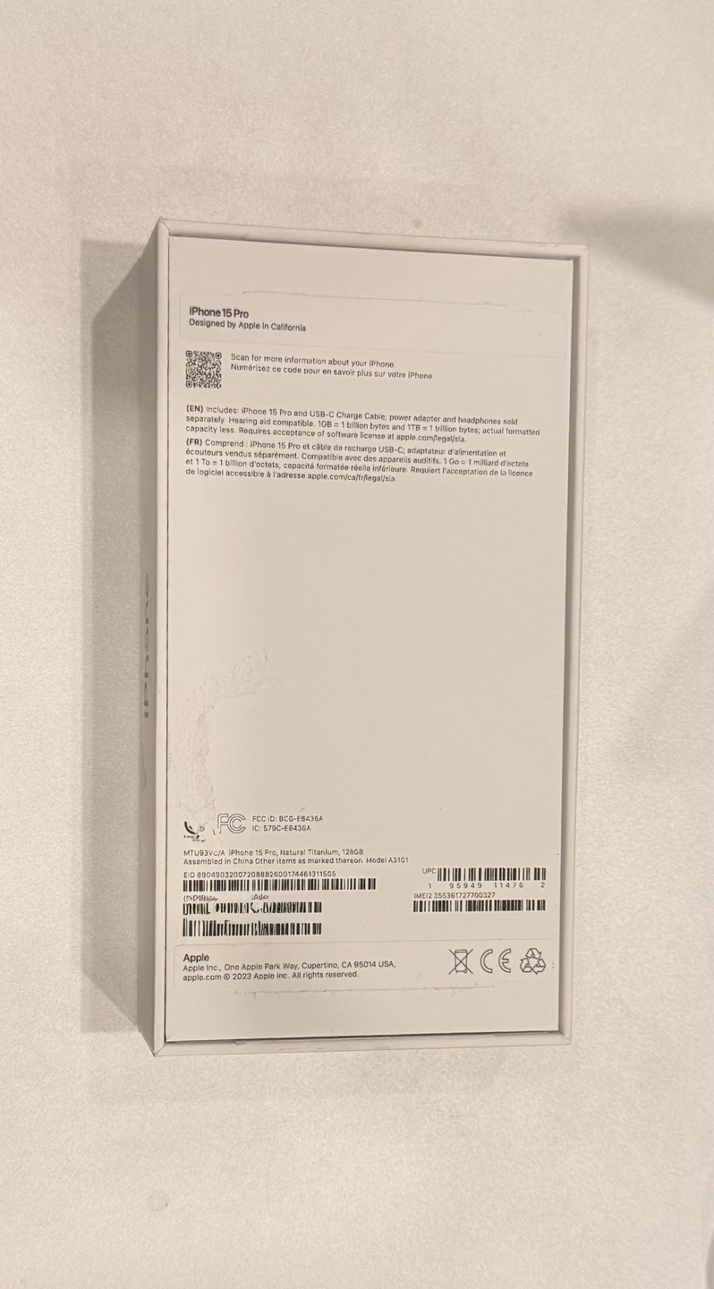 iPhone 15 Pro 128GB Includes Apple Care Warranty - photo 4
