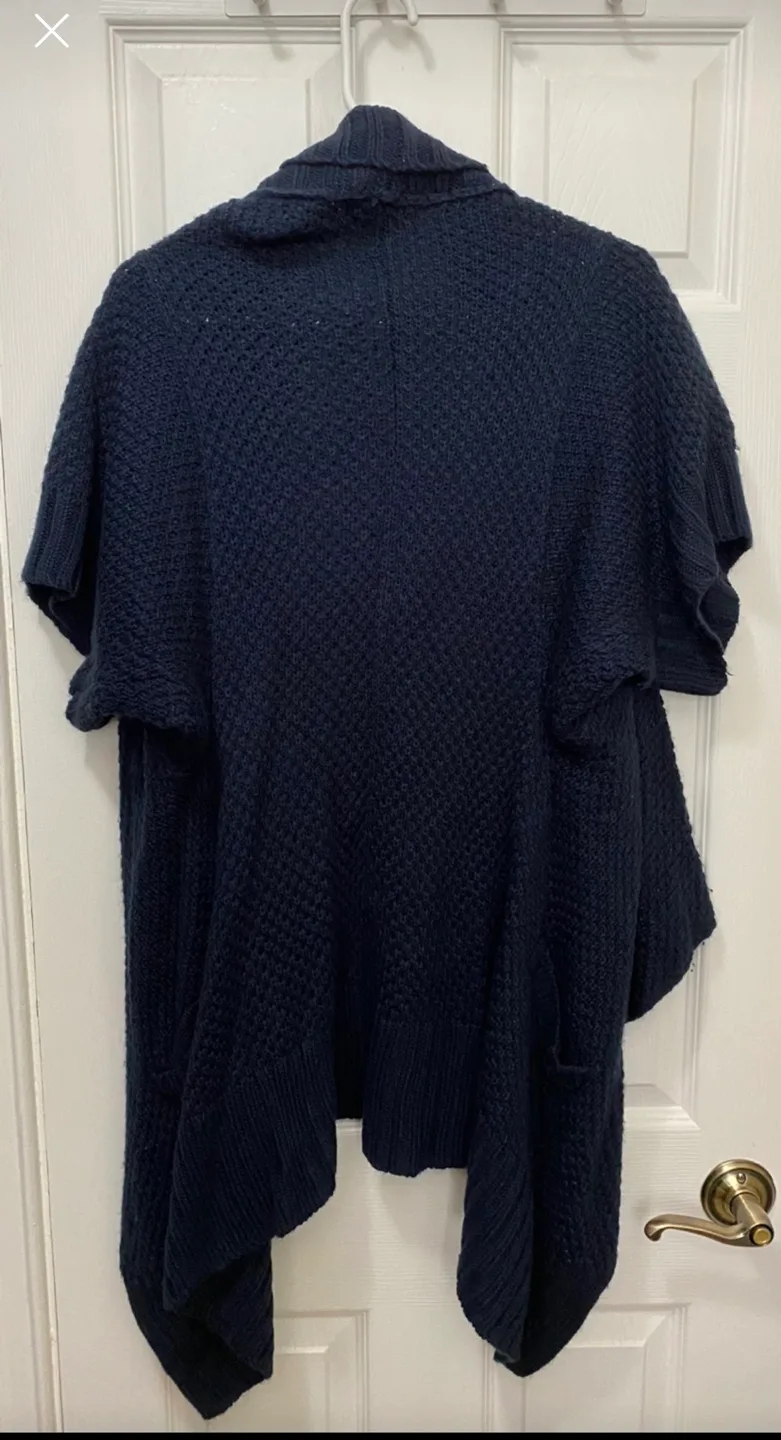 Navy blue Knit Waterfall Cardigan size S image indicator(2)