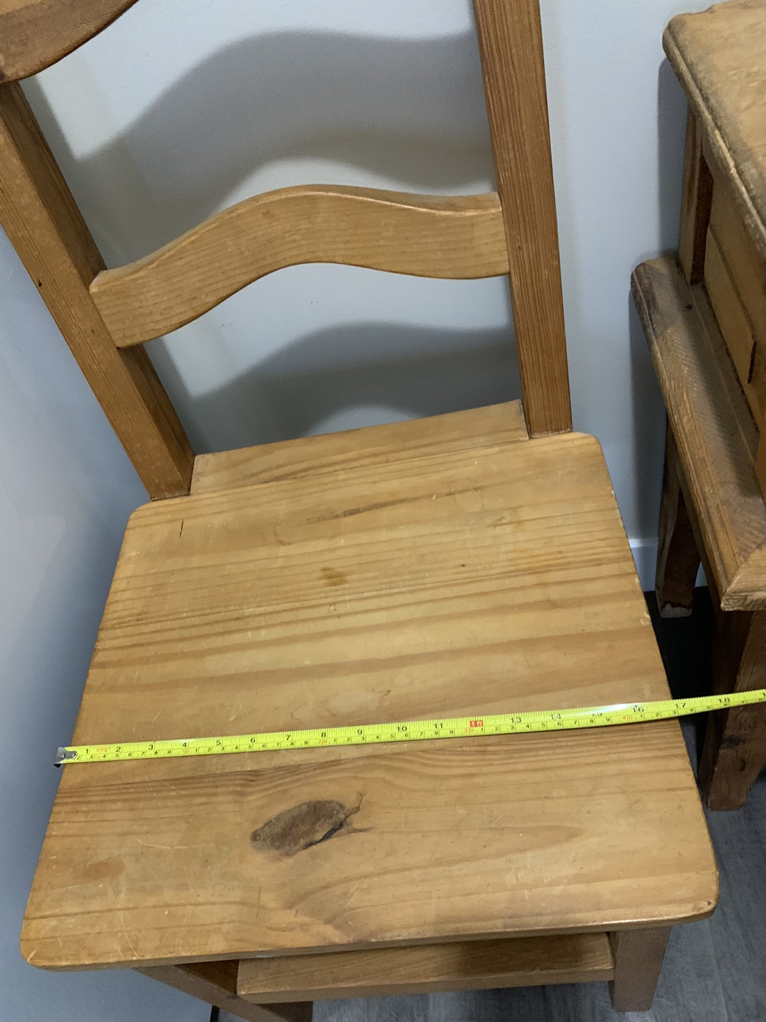Antique Wooden Table and Two Chairs Set - photo 5