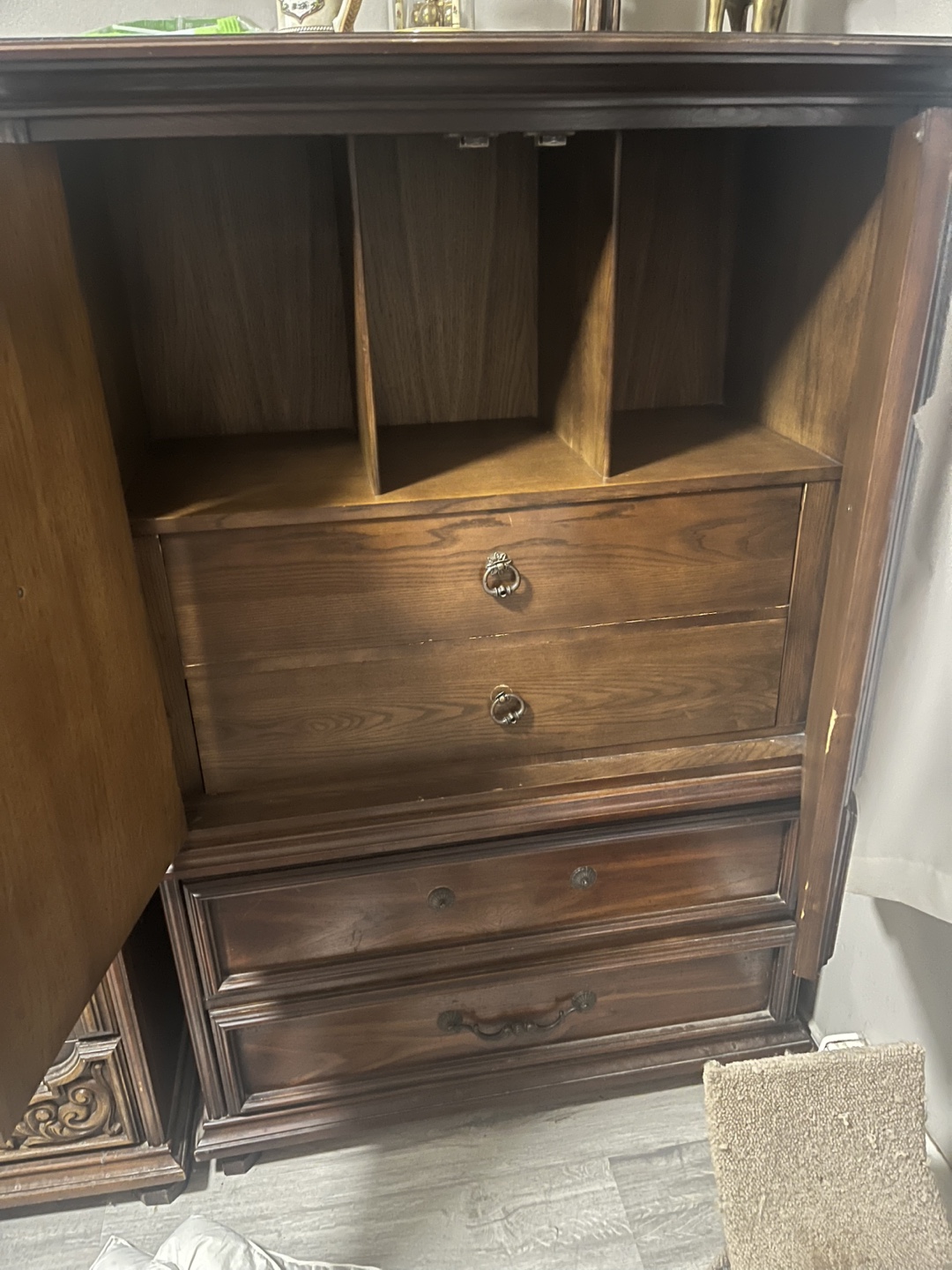 Antique Wood Dresser Set