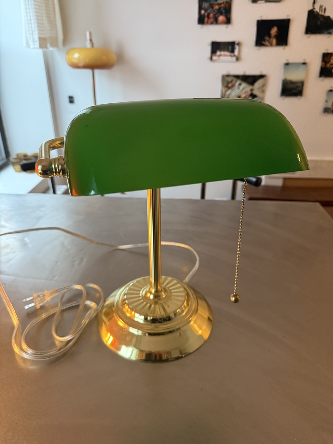 Green Glass Banker's Lamp