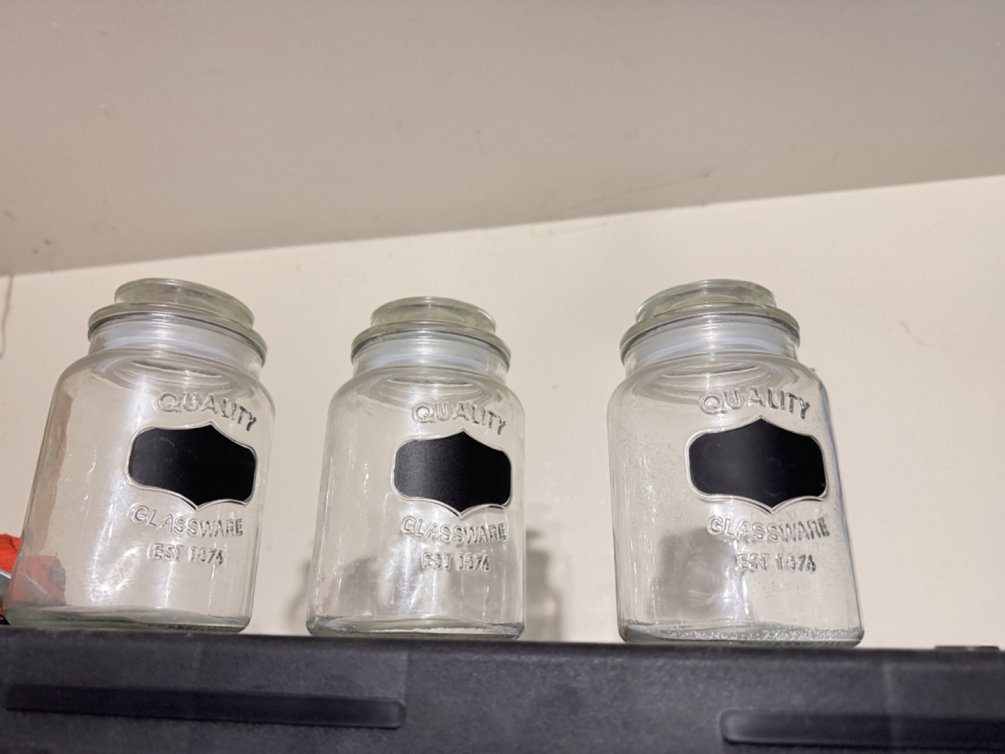 Set of 3 Glass Jars with Lids