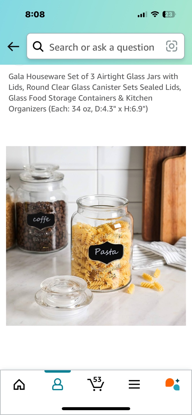 Set of 3 Glass Jars with Lids - photo 3