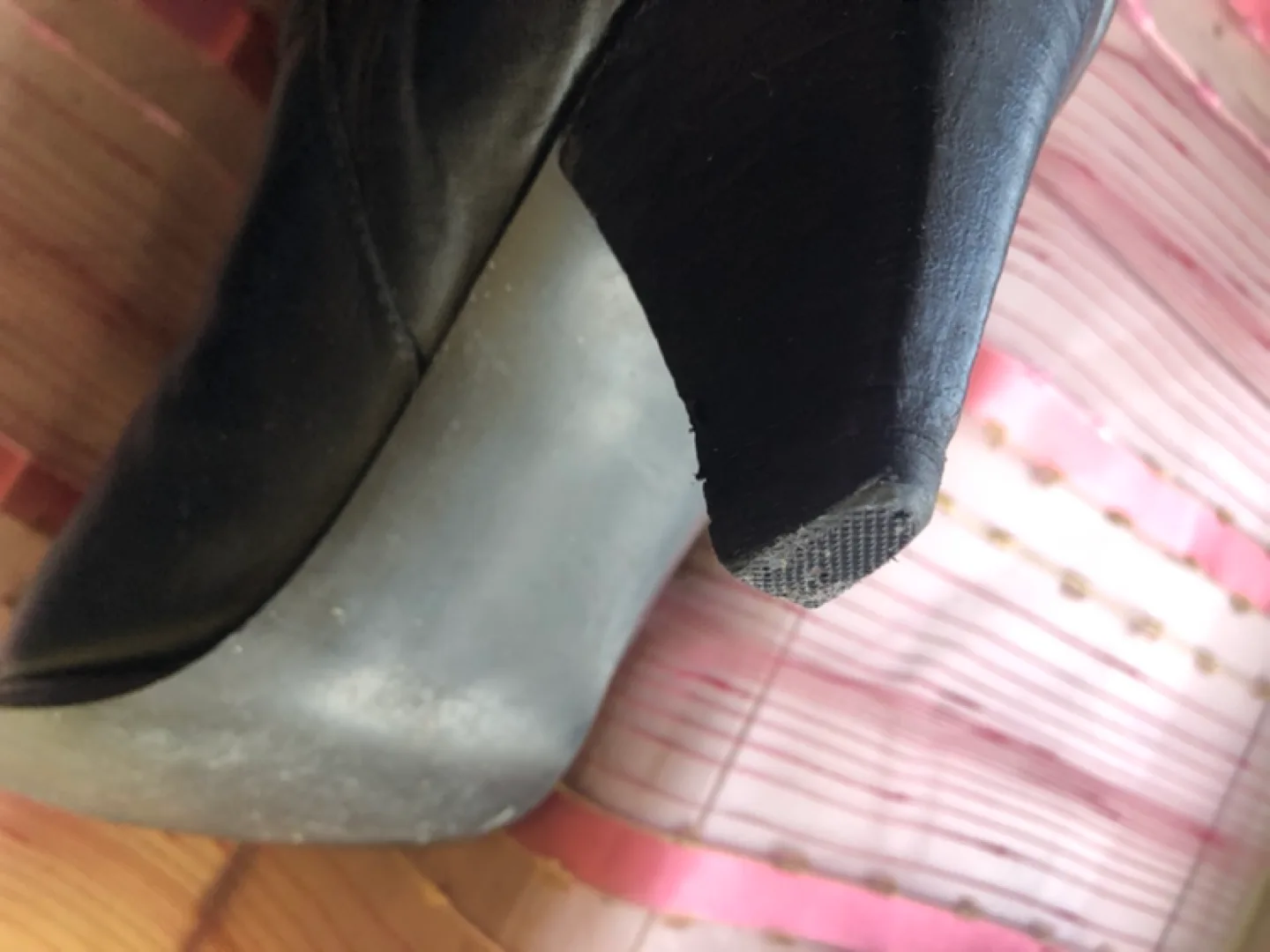 Vintage Black Leather Knee High Boots image indicator(2)