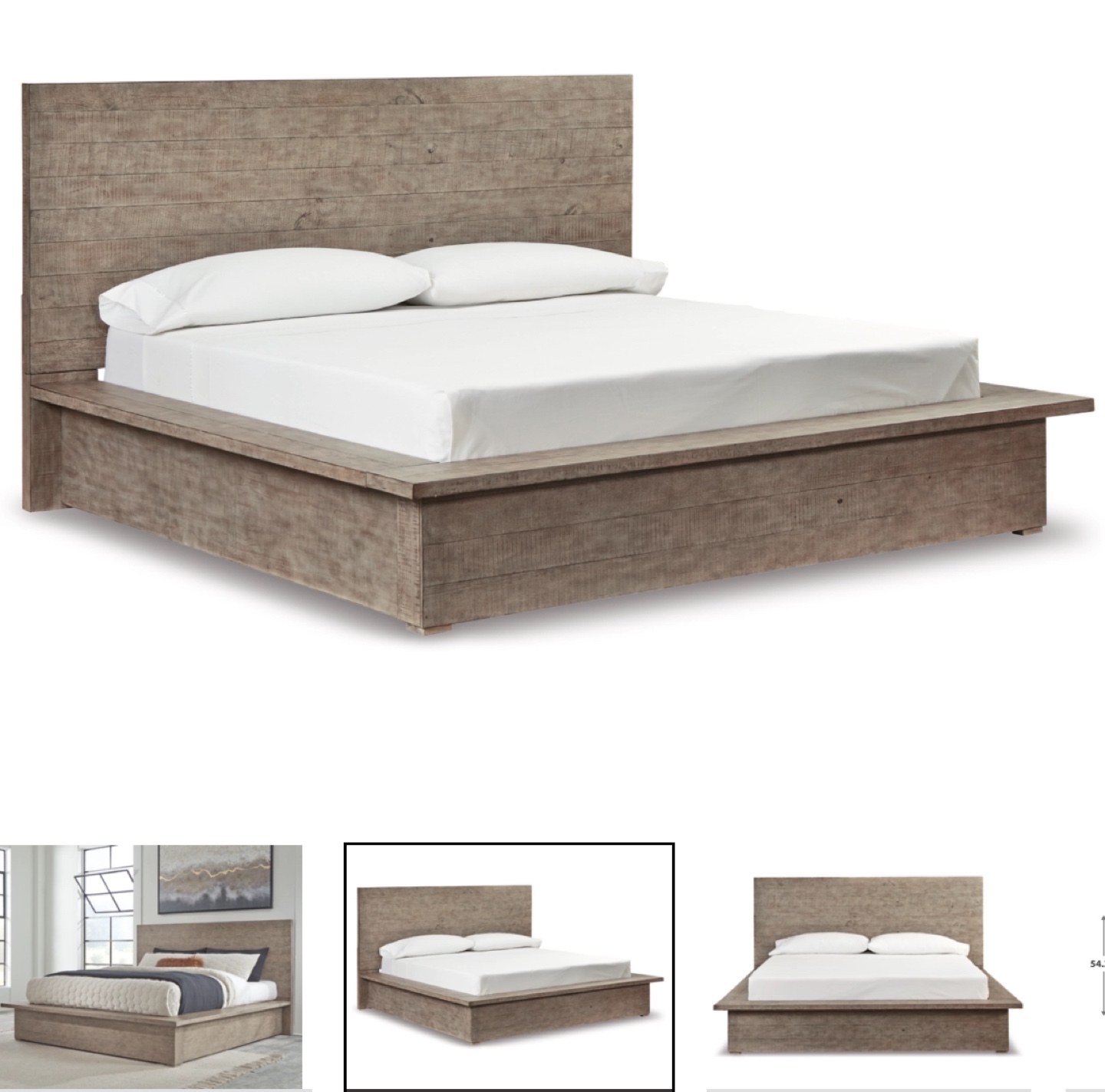 Ashley Langford Furniture Platform Bed & Nights Stands - photo 2