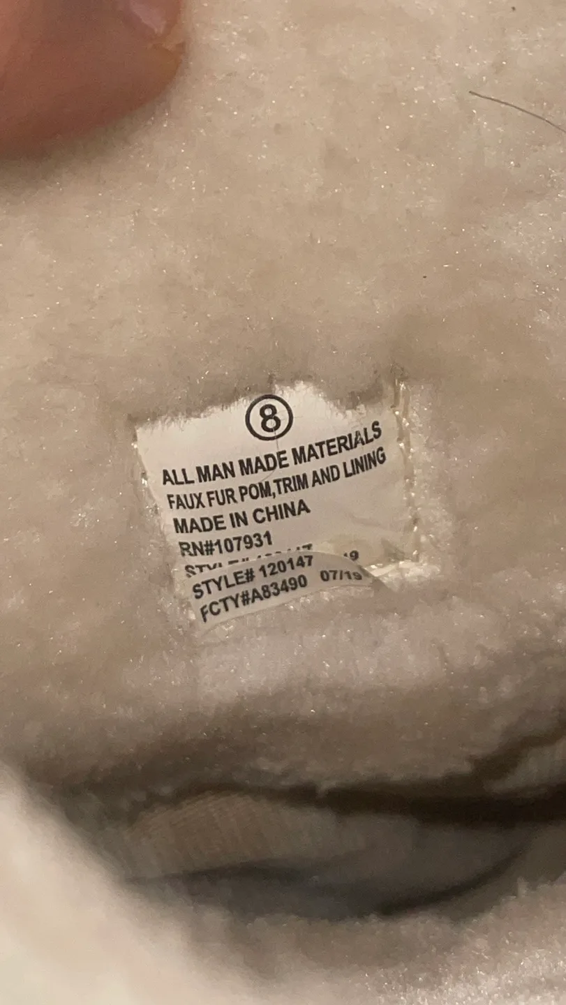 Brown Faux Suede Winter Boots with Pom-poms image indicator(7)