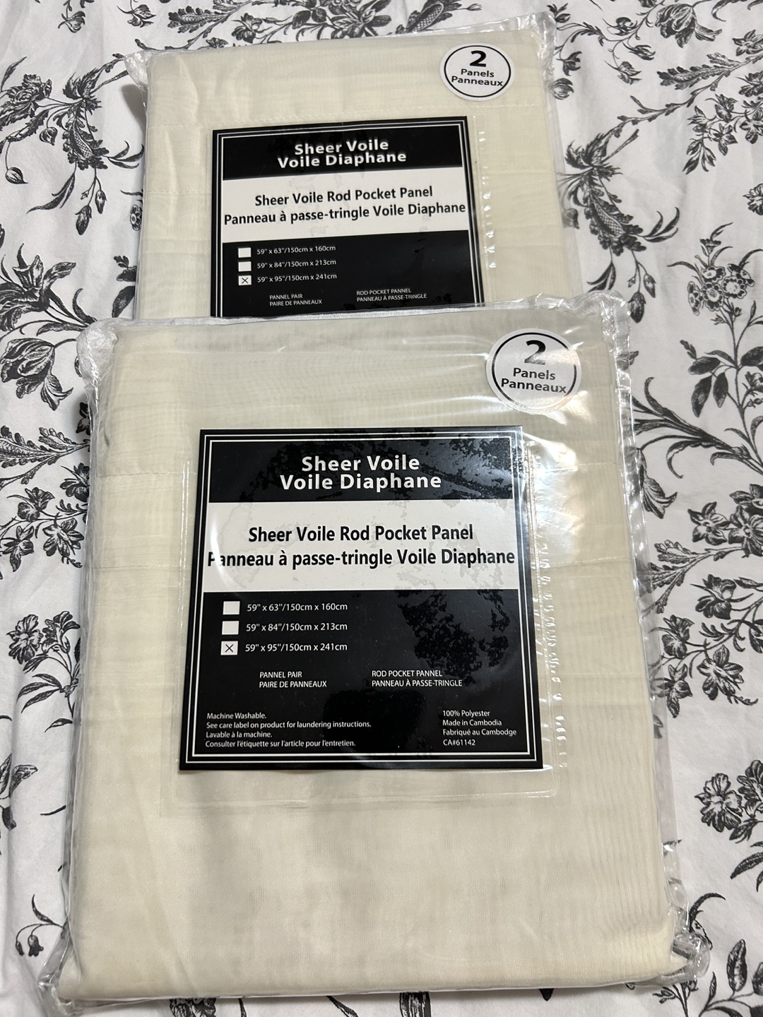 Sheer Voile Rod Pocket Panel - 2 Pack