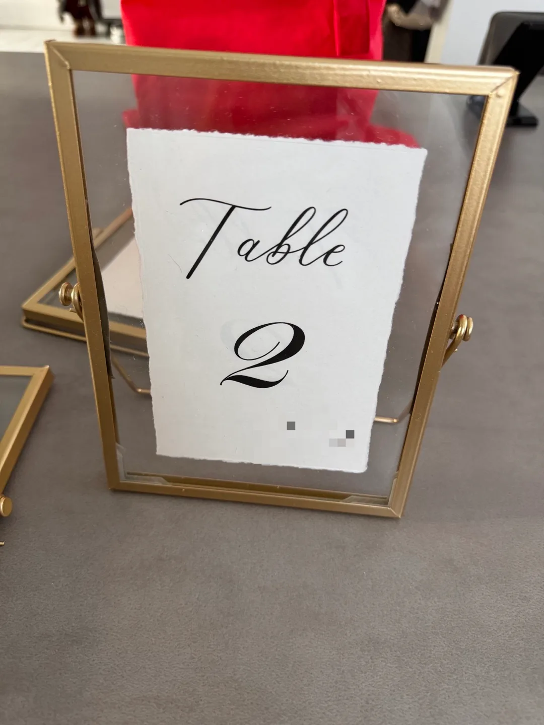 photo frame/ Gold Table Number Stand image indicator(2)