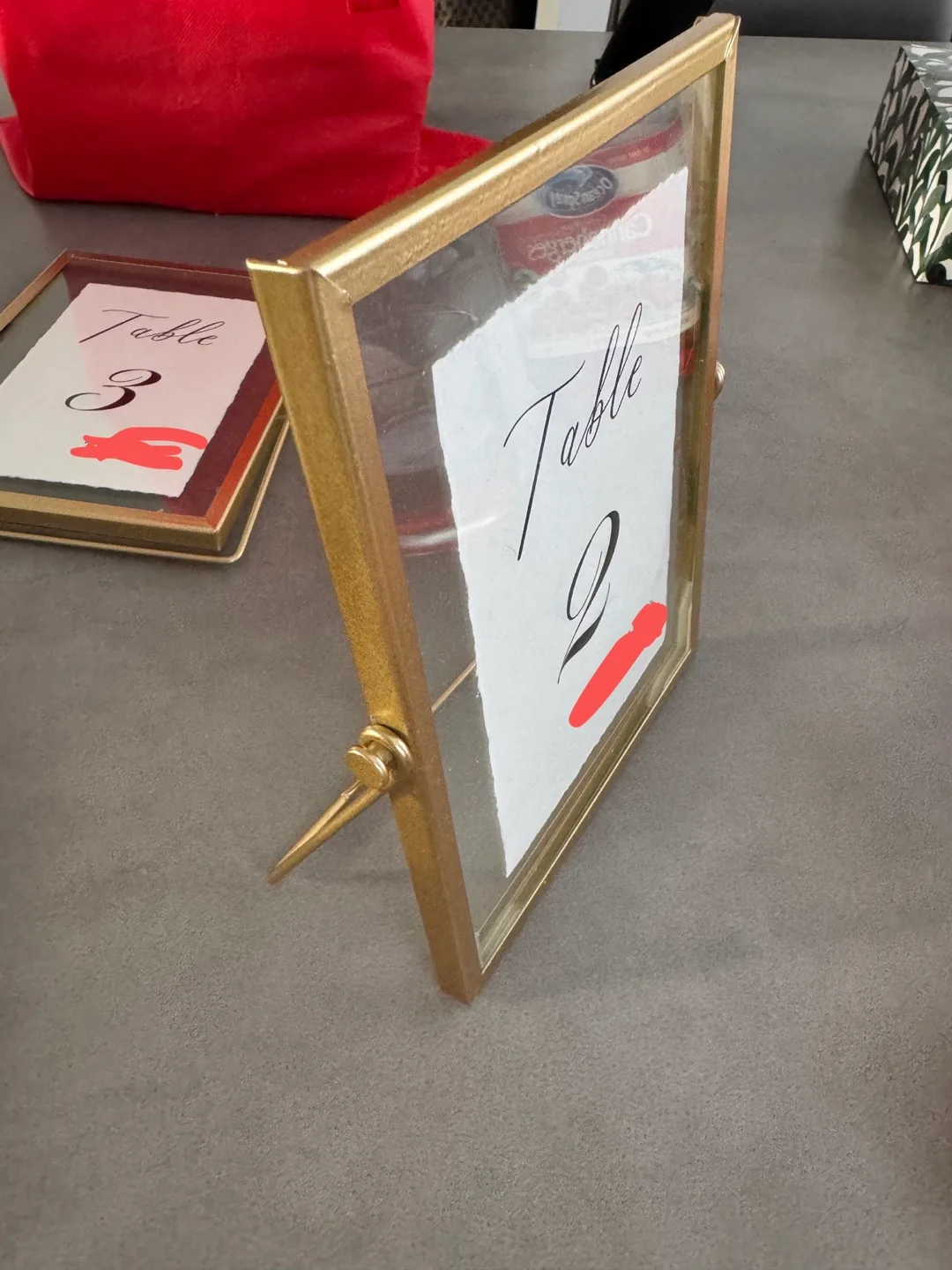 photo frame/ Gold Table Number Stand image indicator(3)