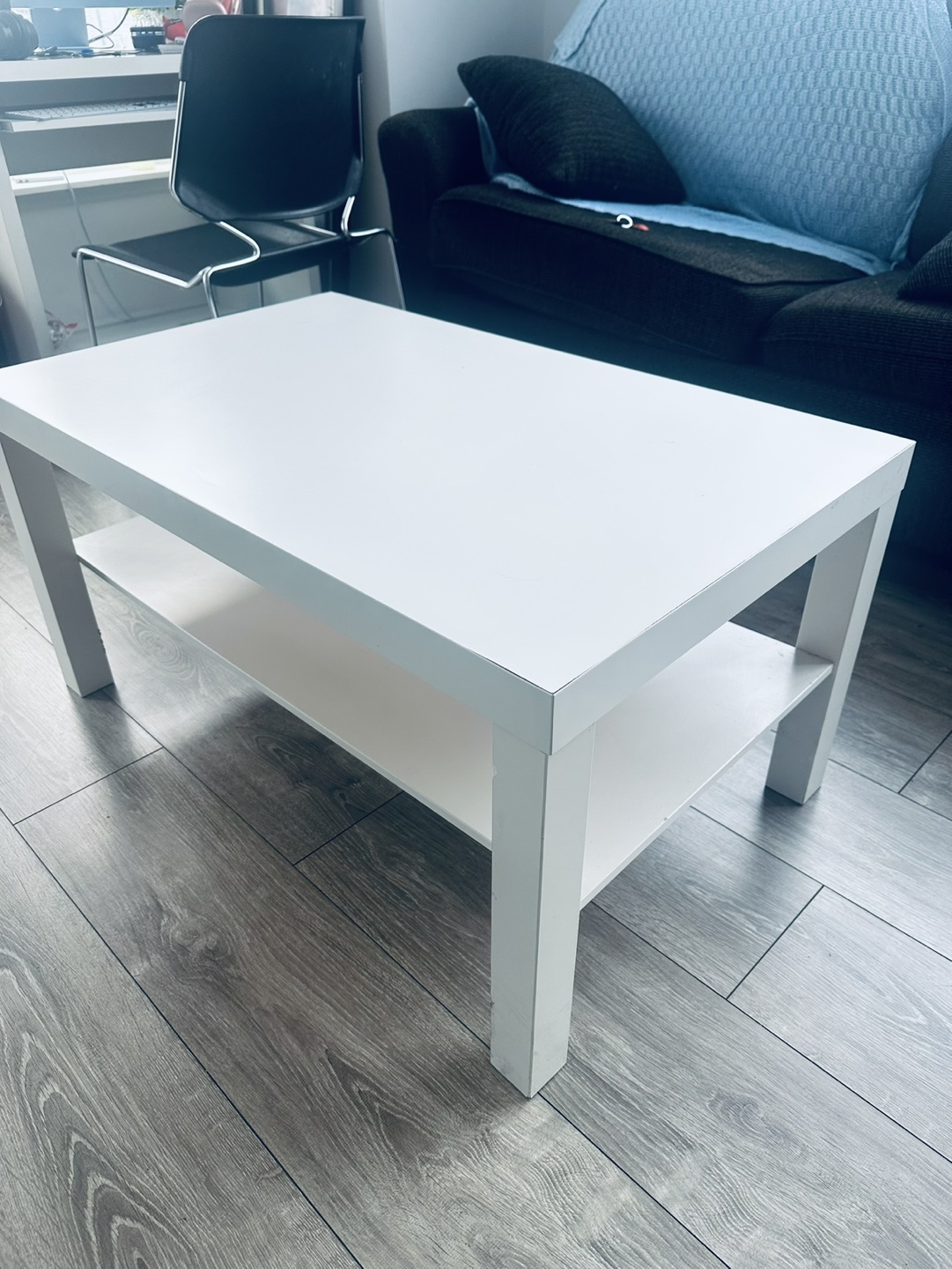 Ikea White Coffee Table with Shelf - photo 2