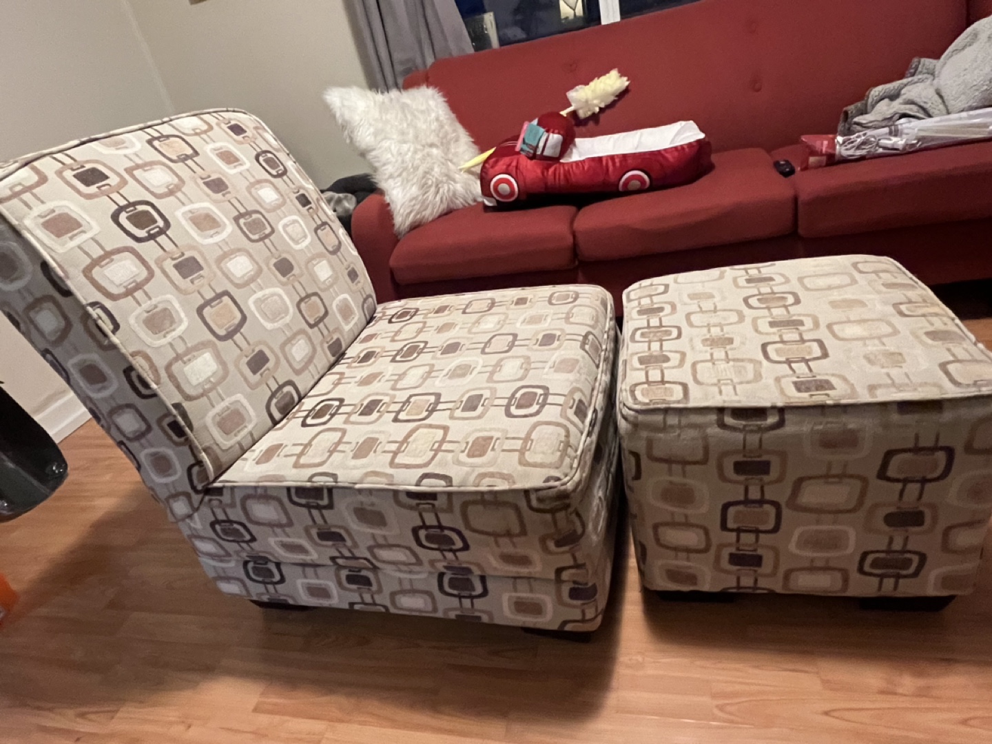 Accent Chair and Ottoman Set - photo 2