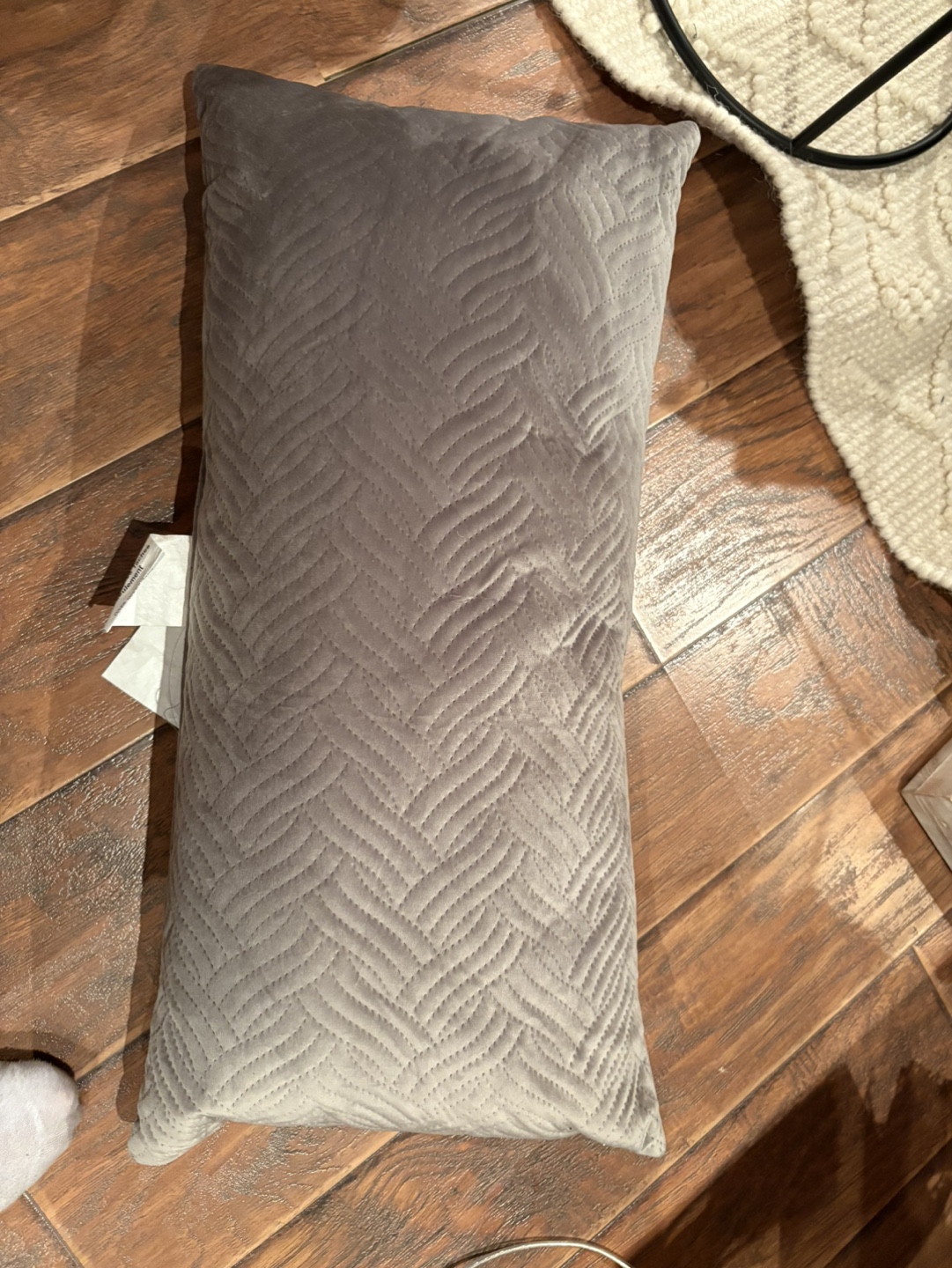 Gray Velvet Pillow
