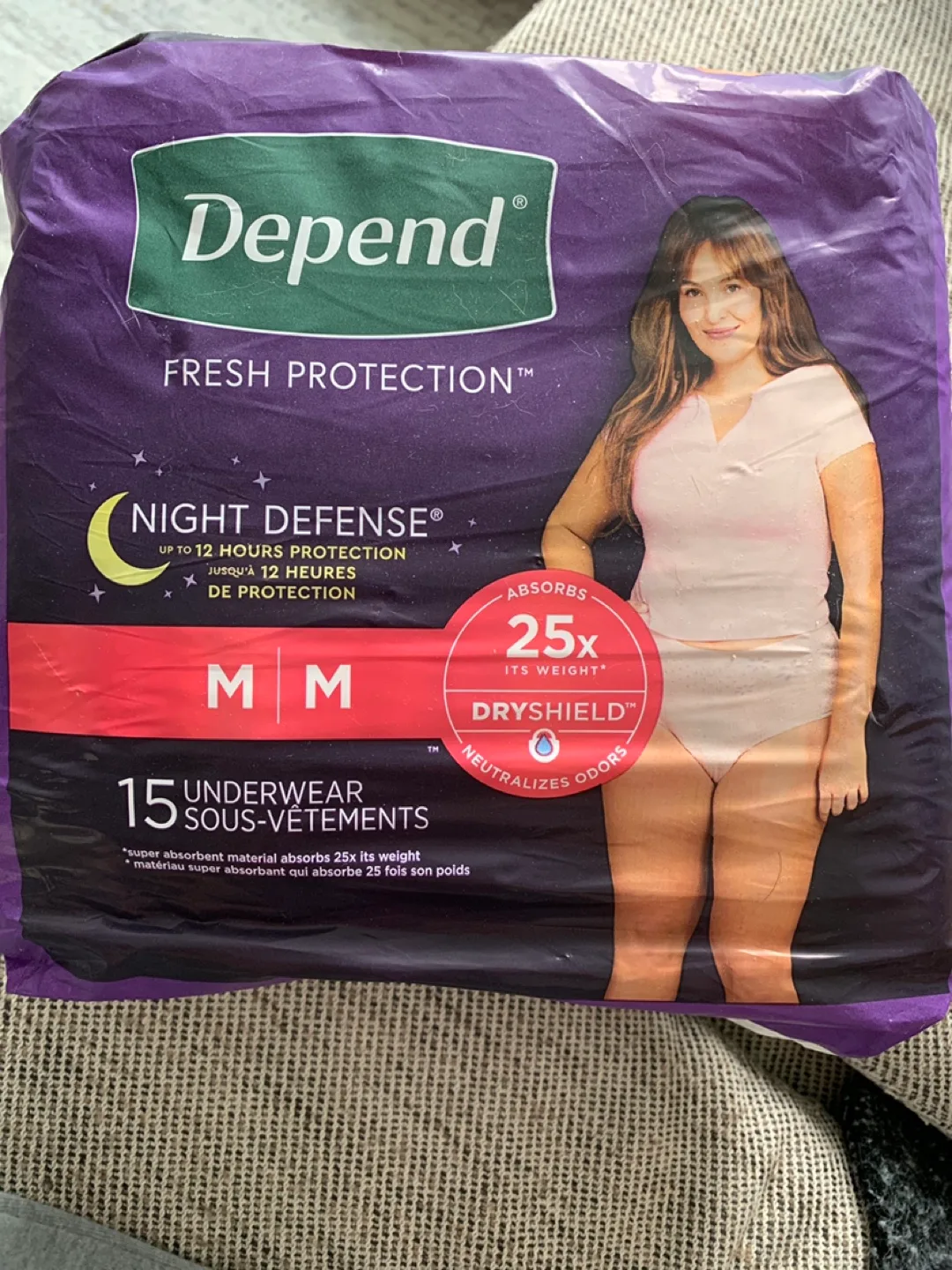 Depend Night Defense Underwear (M/M) 15 pack