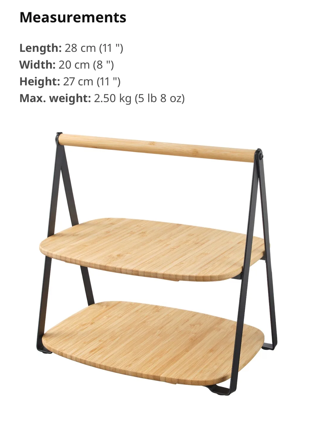 IKEA FULLSPÄCKAD Bamboo Serving Tray image indicator(6)