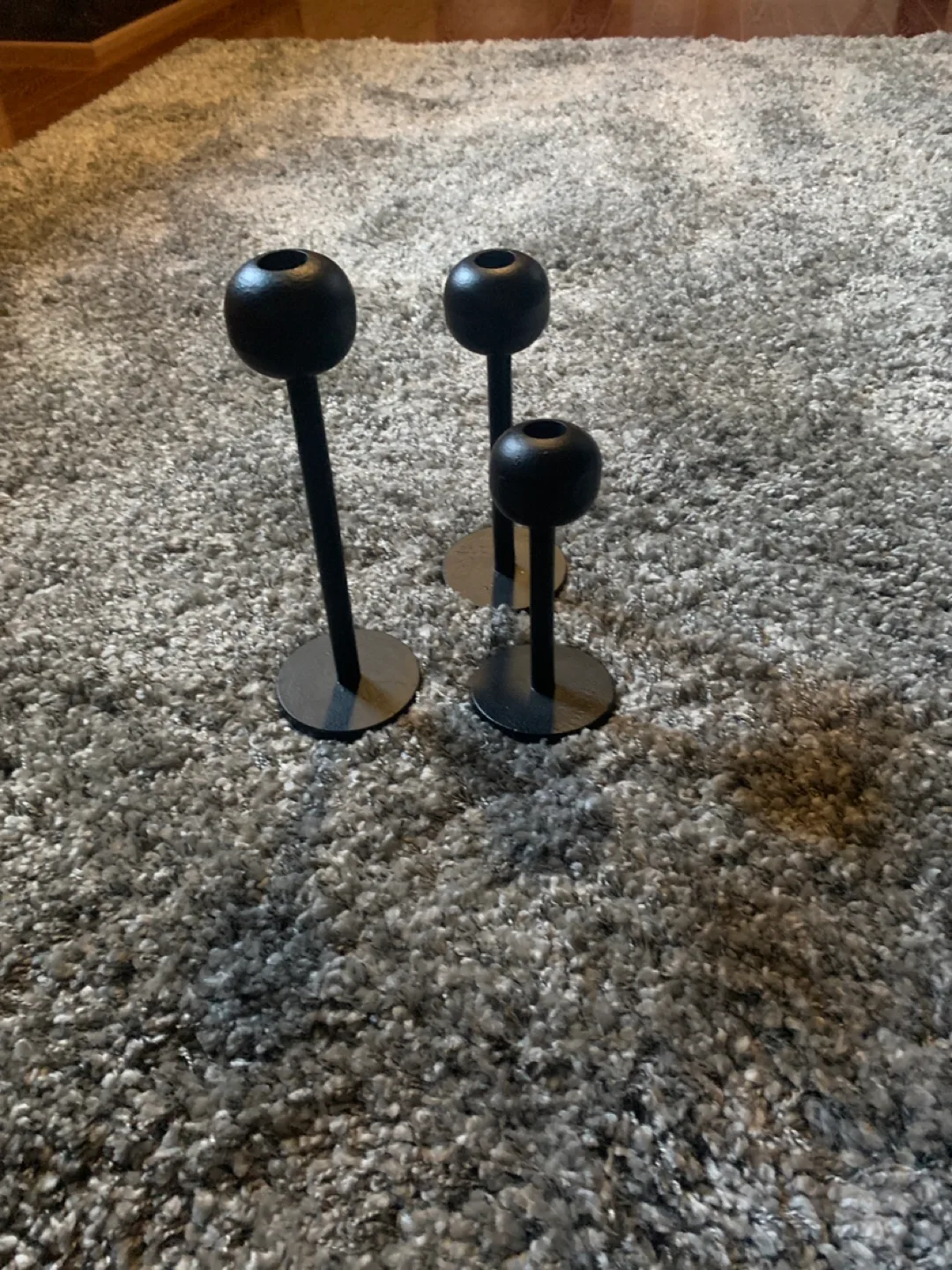 Set of 3 Black Candle Holders thumbnail