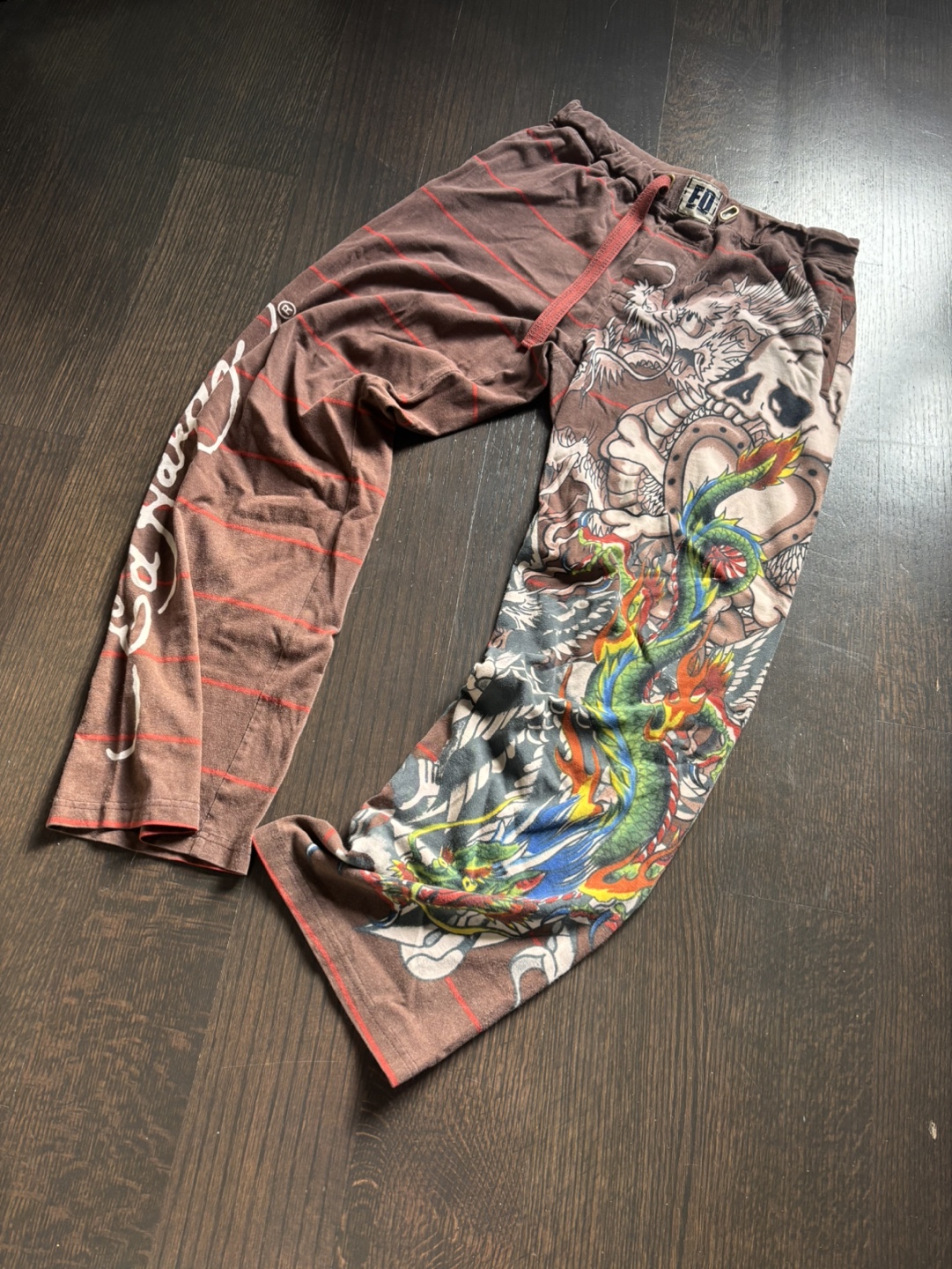 Ed Hardy Men's Dragon Print Sweatpants Size M