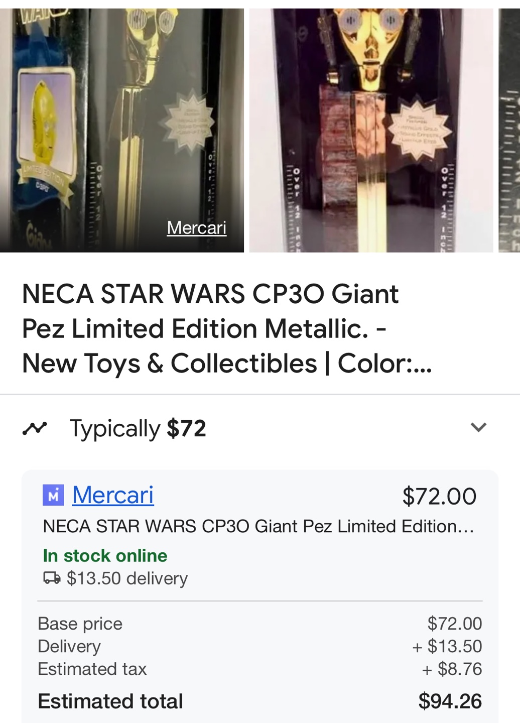 NECA Star Wars C-3PO Giant Pez Dispenser