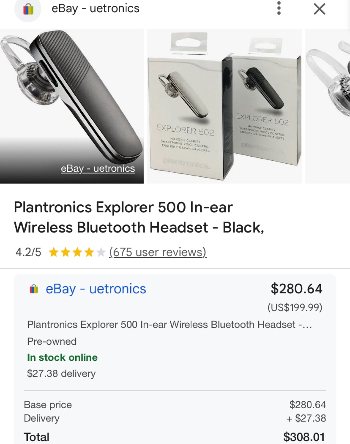Plantronics Explorer 500 Bluetooth Headset - photo 2