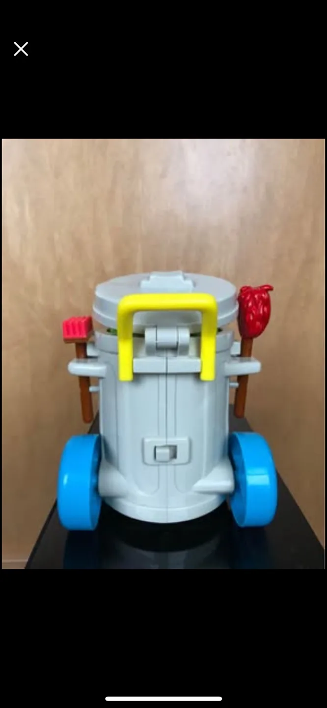 Vintage Sesame Street Oscar The Grouch Trash Can Toy image indicator(2)