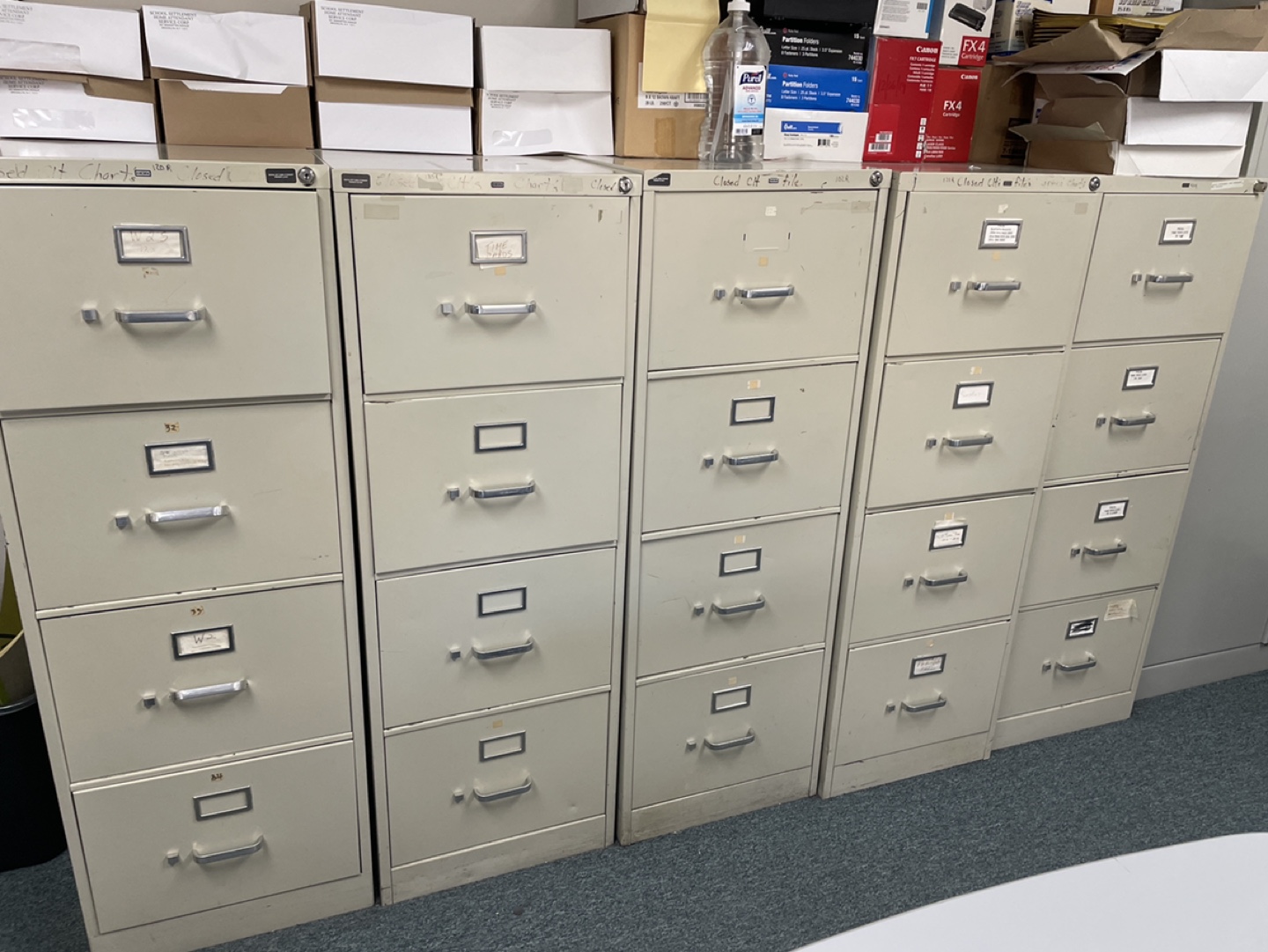 Set of 4 File Cabinets #freecycle