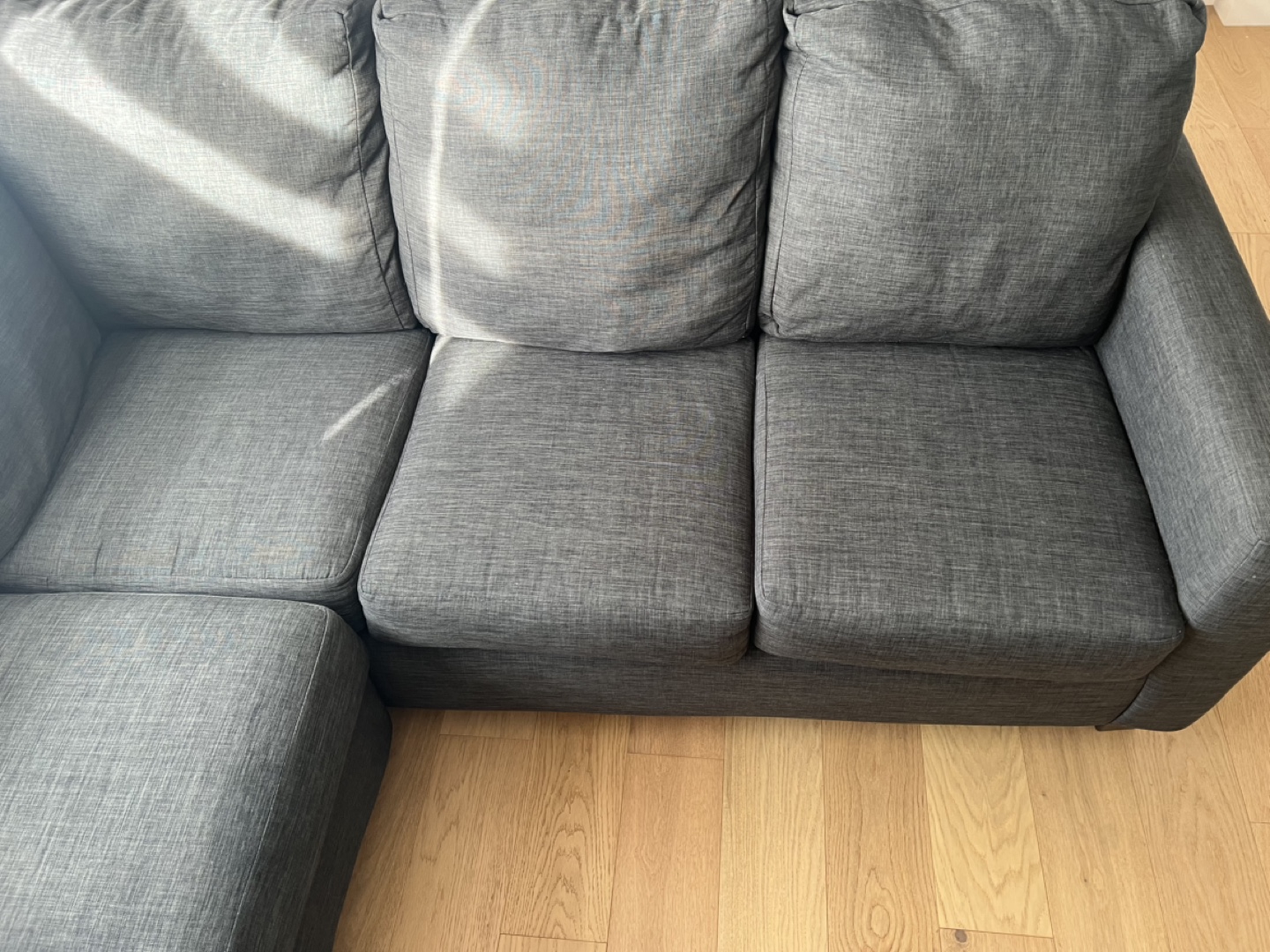 Slate Grey Sectional Sofa Nearly New - photo 5